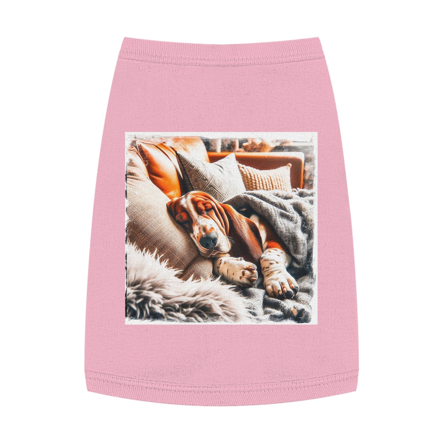 Pet Tank Top Basset Hound Pets Printify M Pink