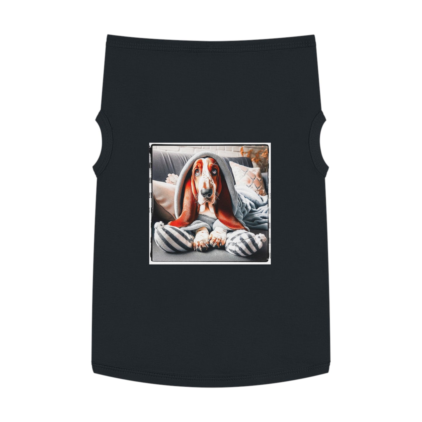 Pet Tank Top Basset Hound Pets Printify XL Black 