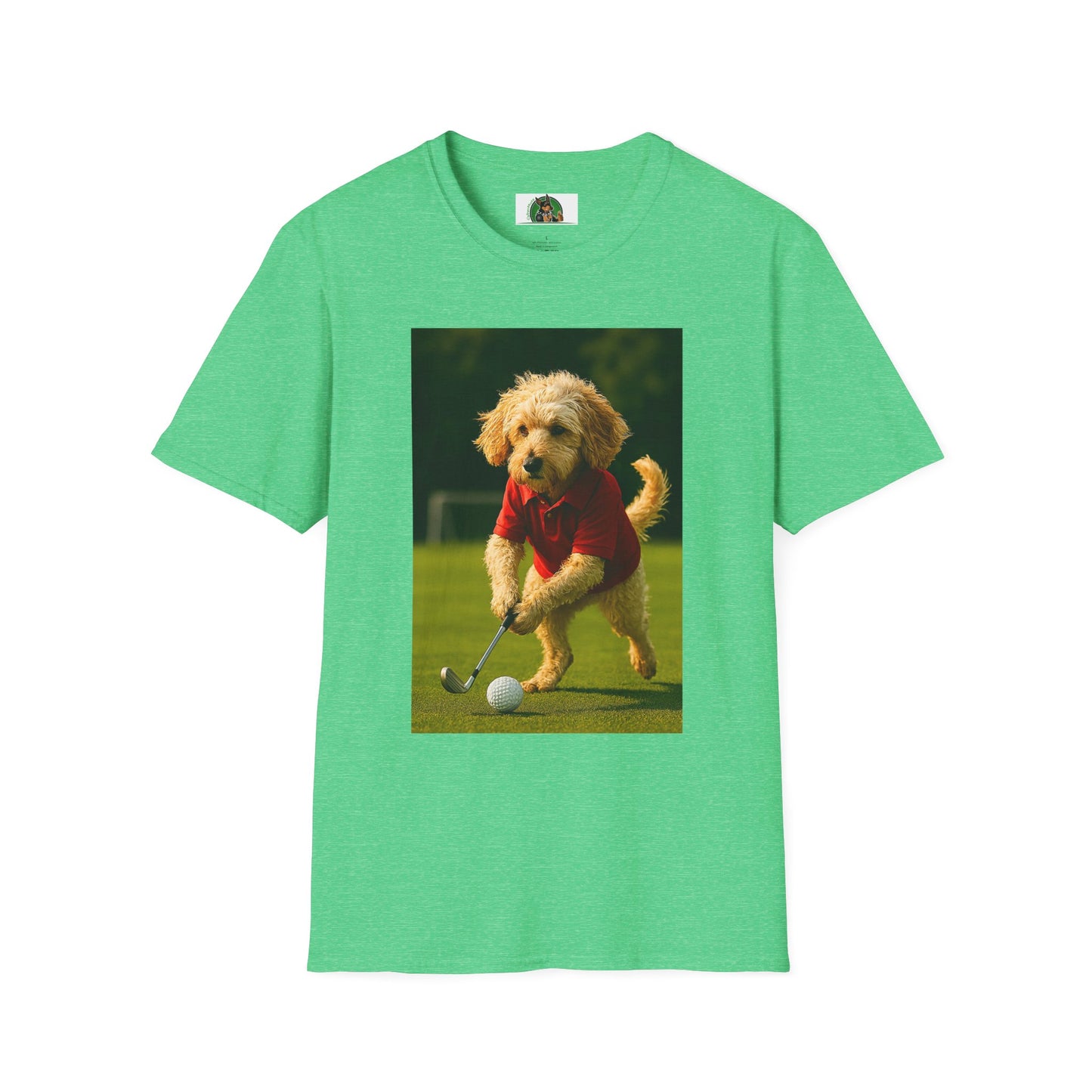 Sports Cockerpoo Golf T-Shirt T-Shirt Printify Heather Irish Green S