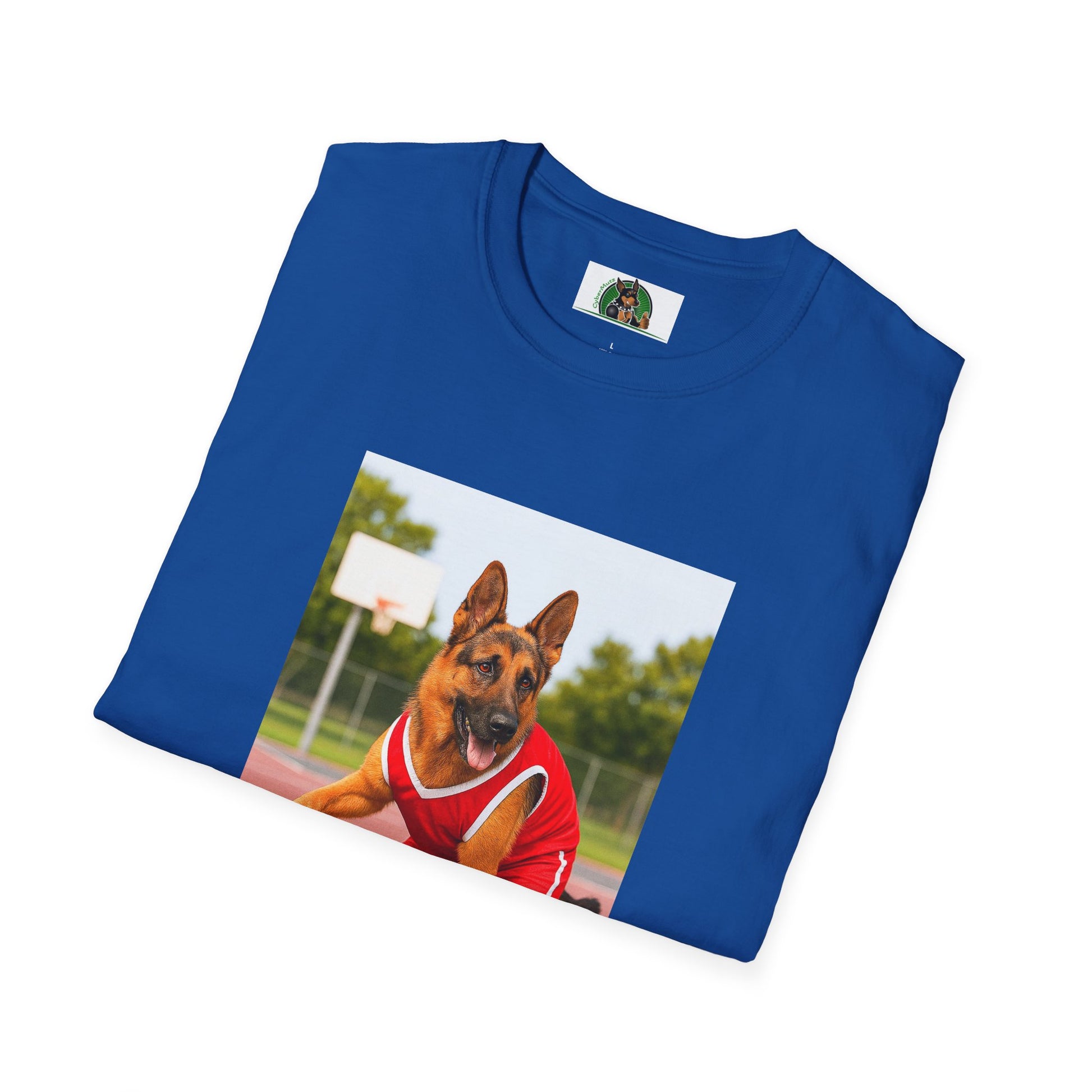 Sports German Shepherd Basketball T-Shirt T-Shirt Printify