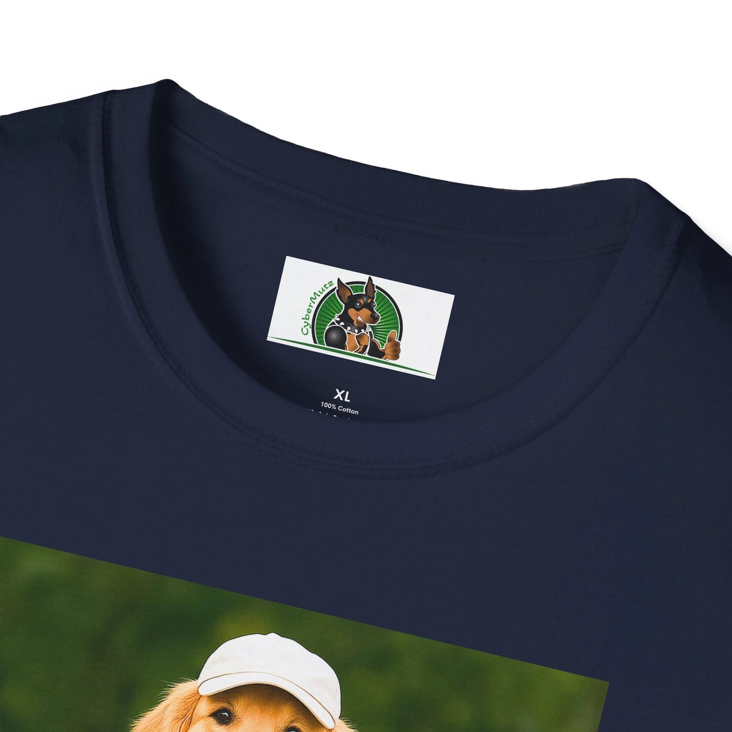 Golden Retriever Playing Golf T-Shirt — Funny Dog Golfing Sports Tee T-Shirt Printify