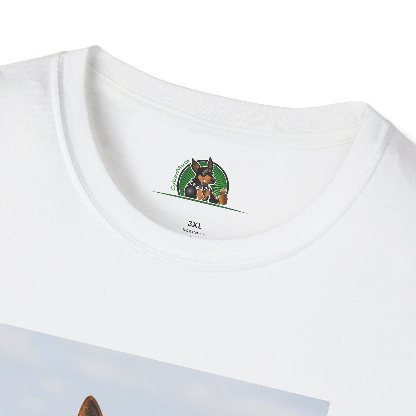 Sports German Shepherd Playing Football Unisex T-Shirt T-Shirt Printify