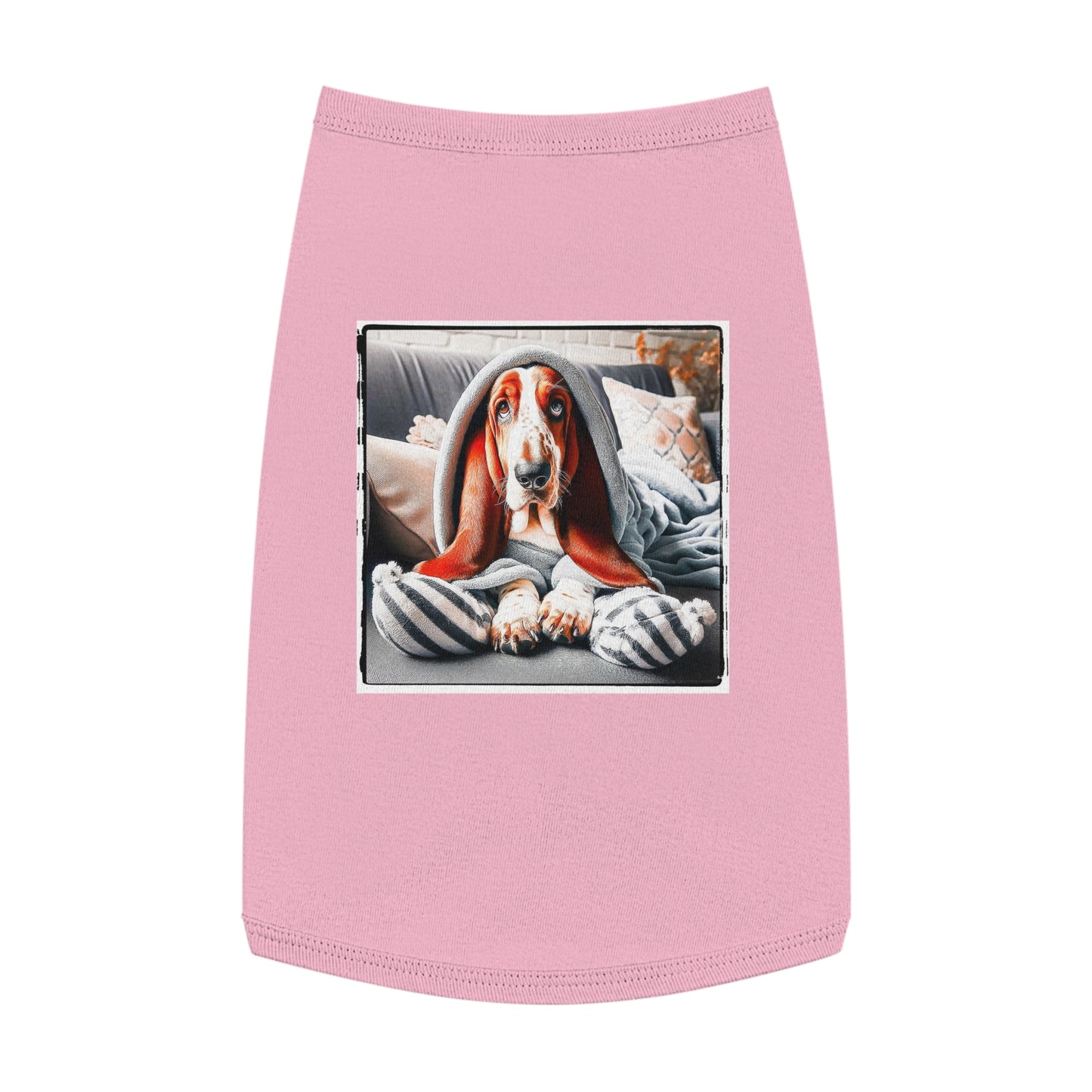 Pet Tank Top Basset Hound Pets Printify L Pink 