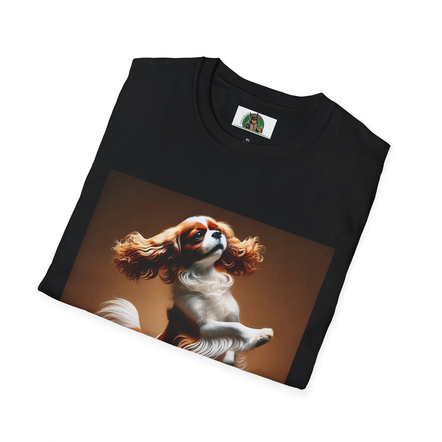 Dog Lover T-Shirt - Dancing Dog Cavalier King Charles Spaniel T-Shirt Printify