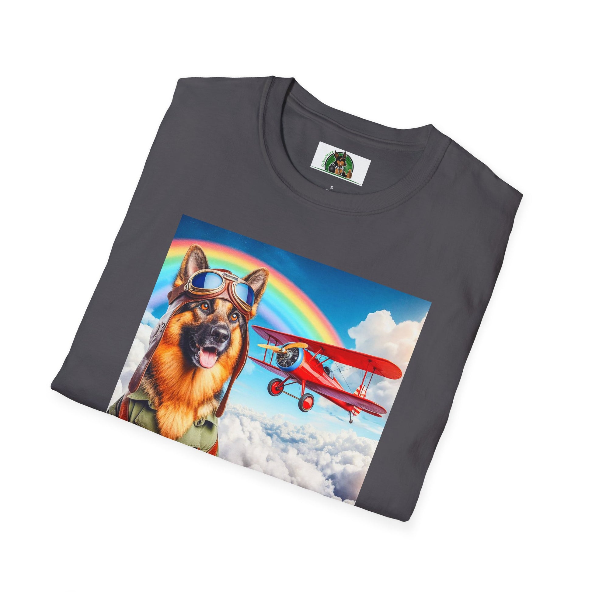 German Shepherd Pilot shirt T-Shirt Printify