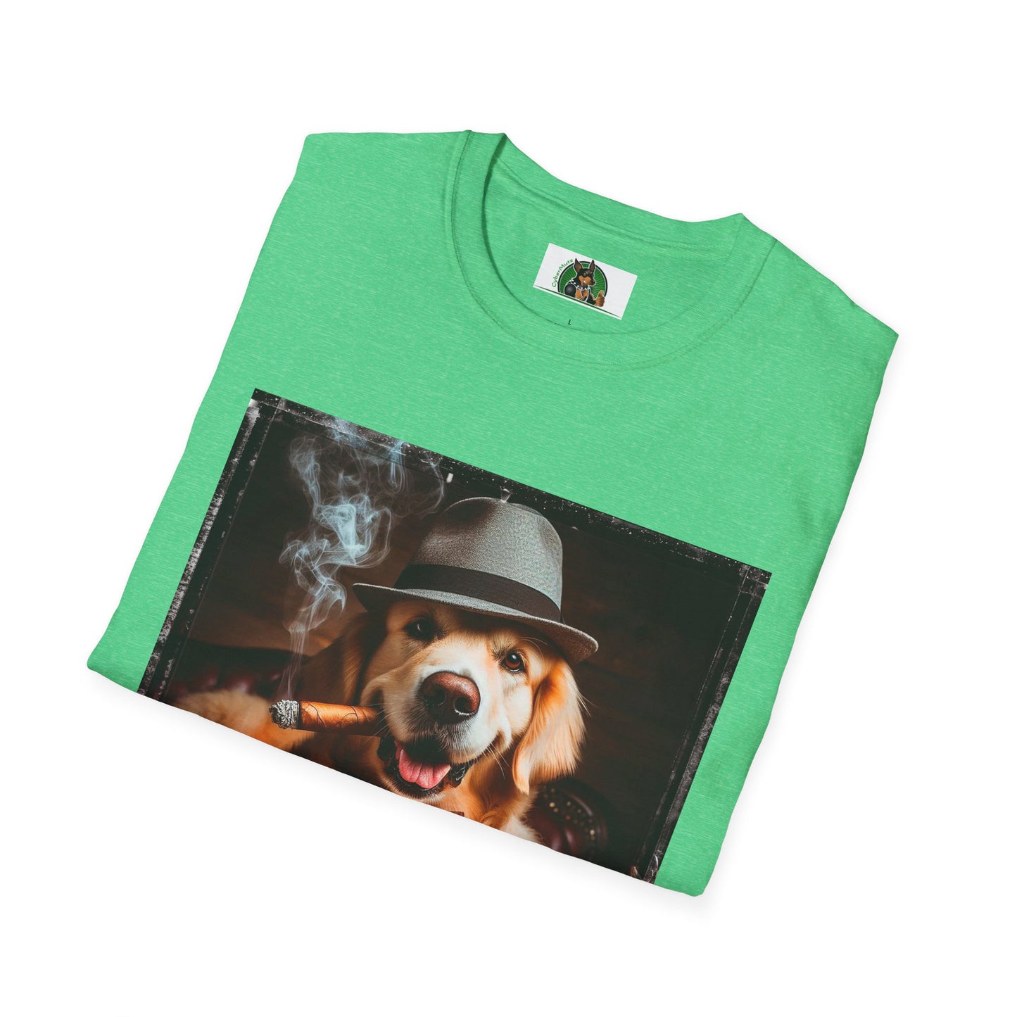 Golden Retriever cigars and smoking shirt