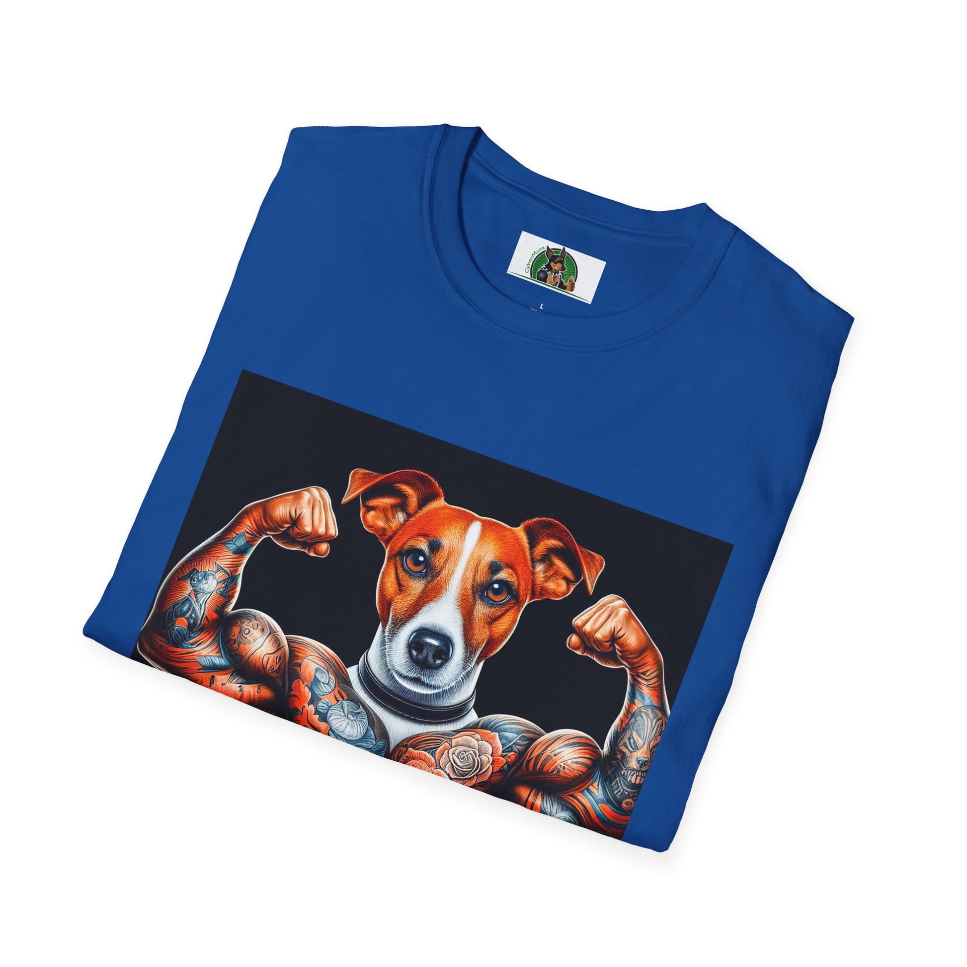 Jack Russell Tattooed Buff Dog T-Shirt Printify