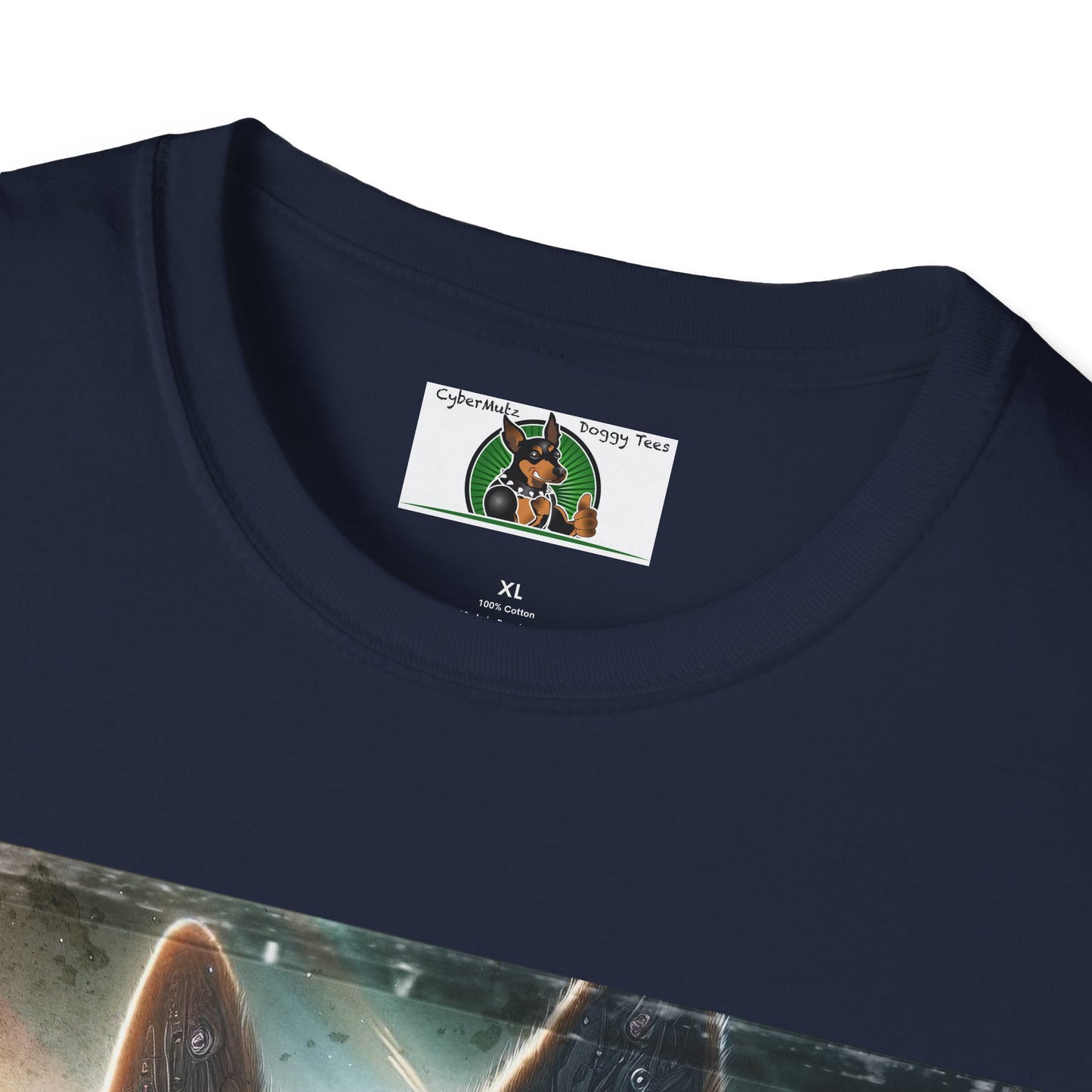 German Shepherd Robotic Dog Unisex Softstyle T-Shirt T-Shirt Printify