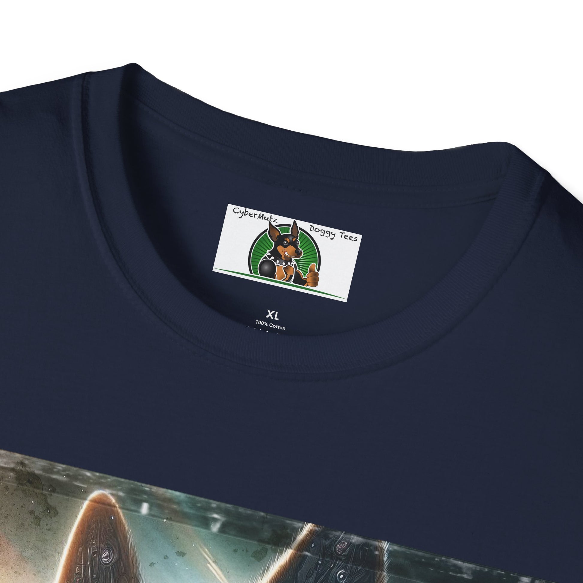 German Shepherd Robotic Dog Unisex Softstyle T-Shirt T-Shirt Printify