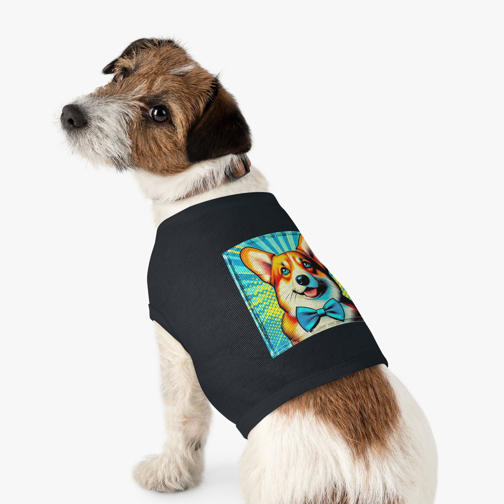 Pembroke Welsh Corgi blue bow tie shirt 👔 Pets Printify