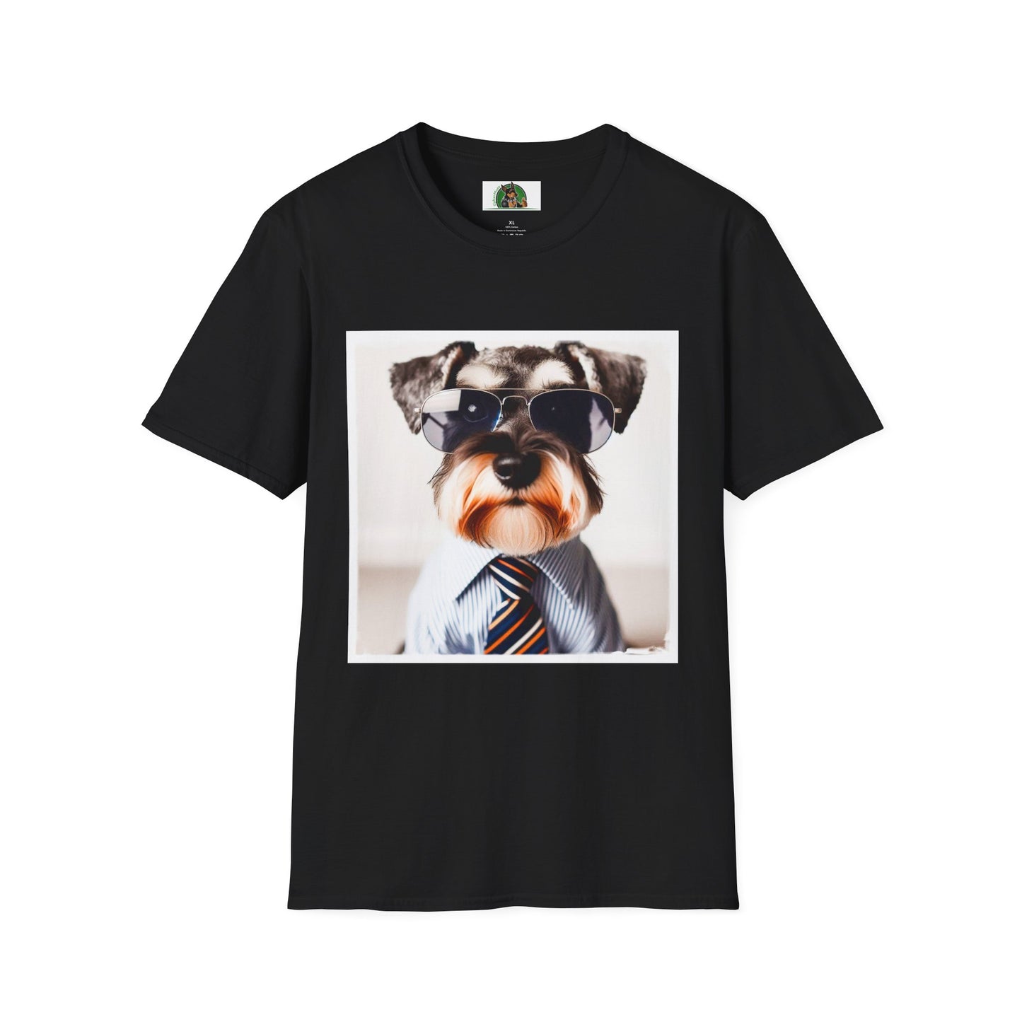 Schnauzer T-Shirt with Miniature Schnauzer Design T-Shirt Printify XS Black 