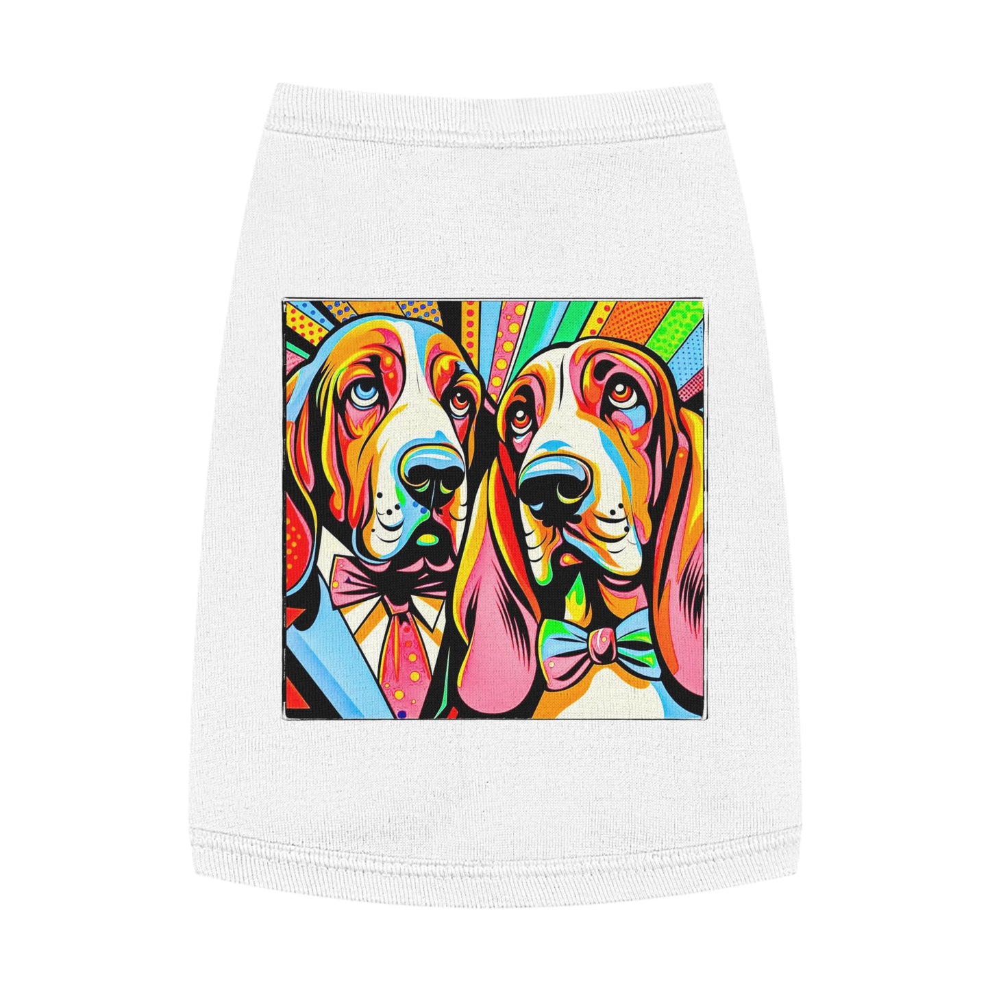 Pet Tank Top Basset Hound Pets Printify M White