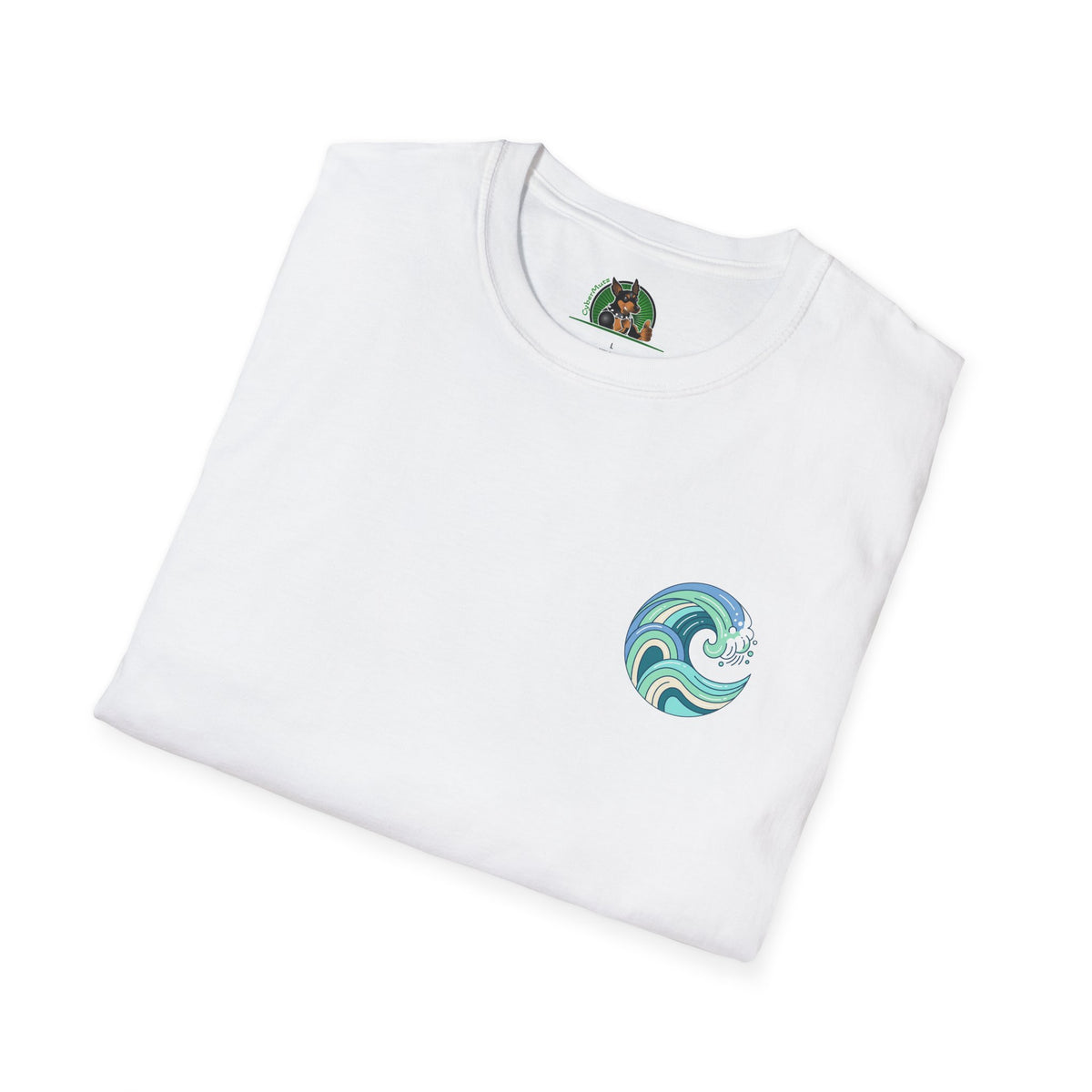 Dalmatian surf day t shirt Back Design