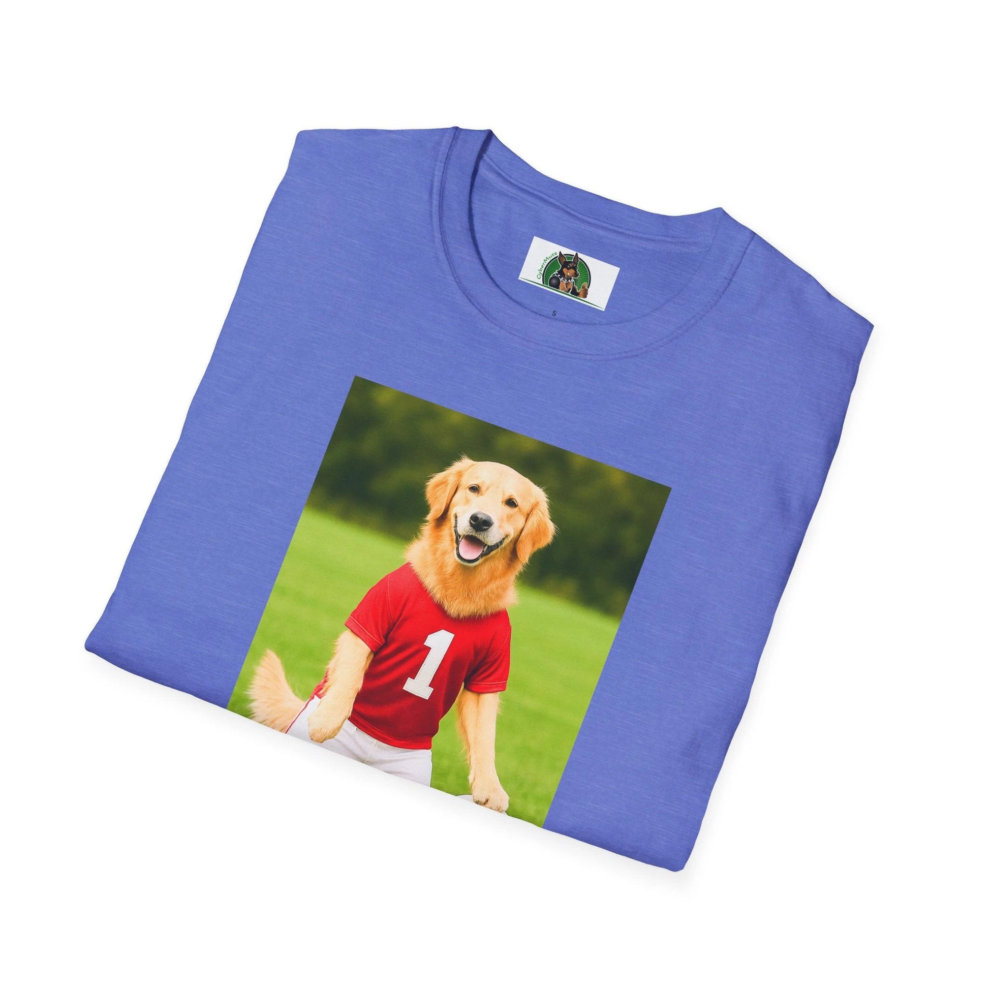 Golden Retriever Playing Soccer T-Shirt — Dog Soccer Tee Sports by Printify
