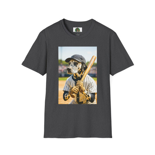 Baseball Dalmatian Sports Unisex T-Shirt T-Shirt Printify Dark Heather XS