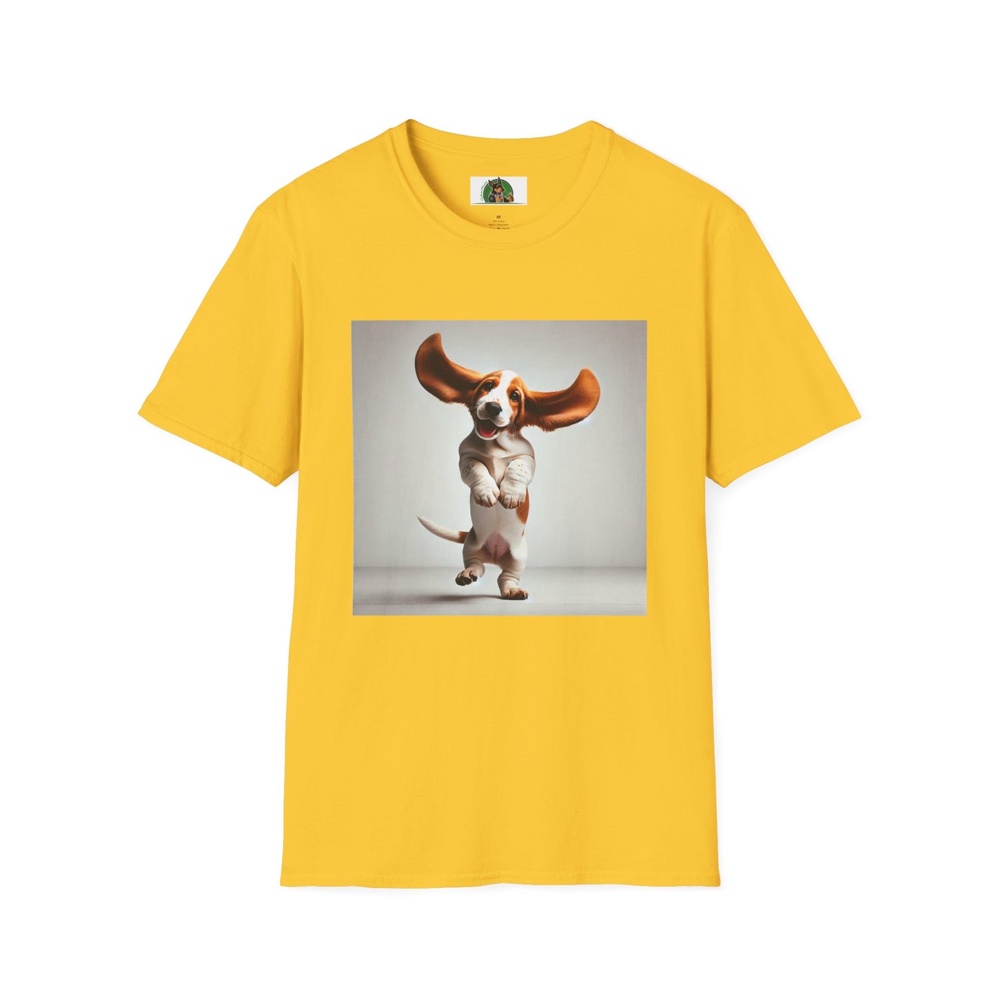 Bassett Hound T-Shirt - Dancing Dog Design T-Shirt Printify S Daisy