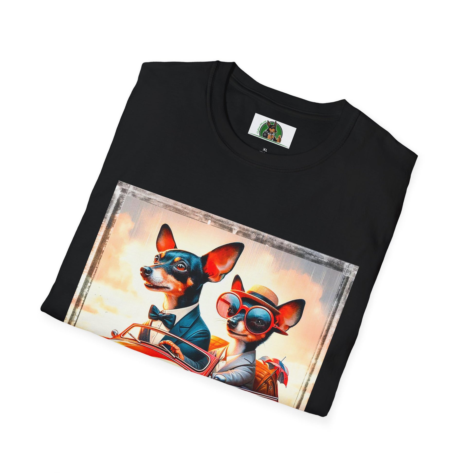 Wacky Rat Terrier T-Shirt couple driving T-Shirt Printify