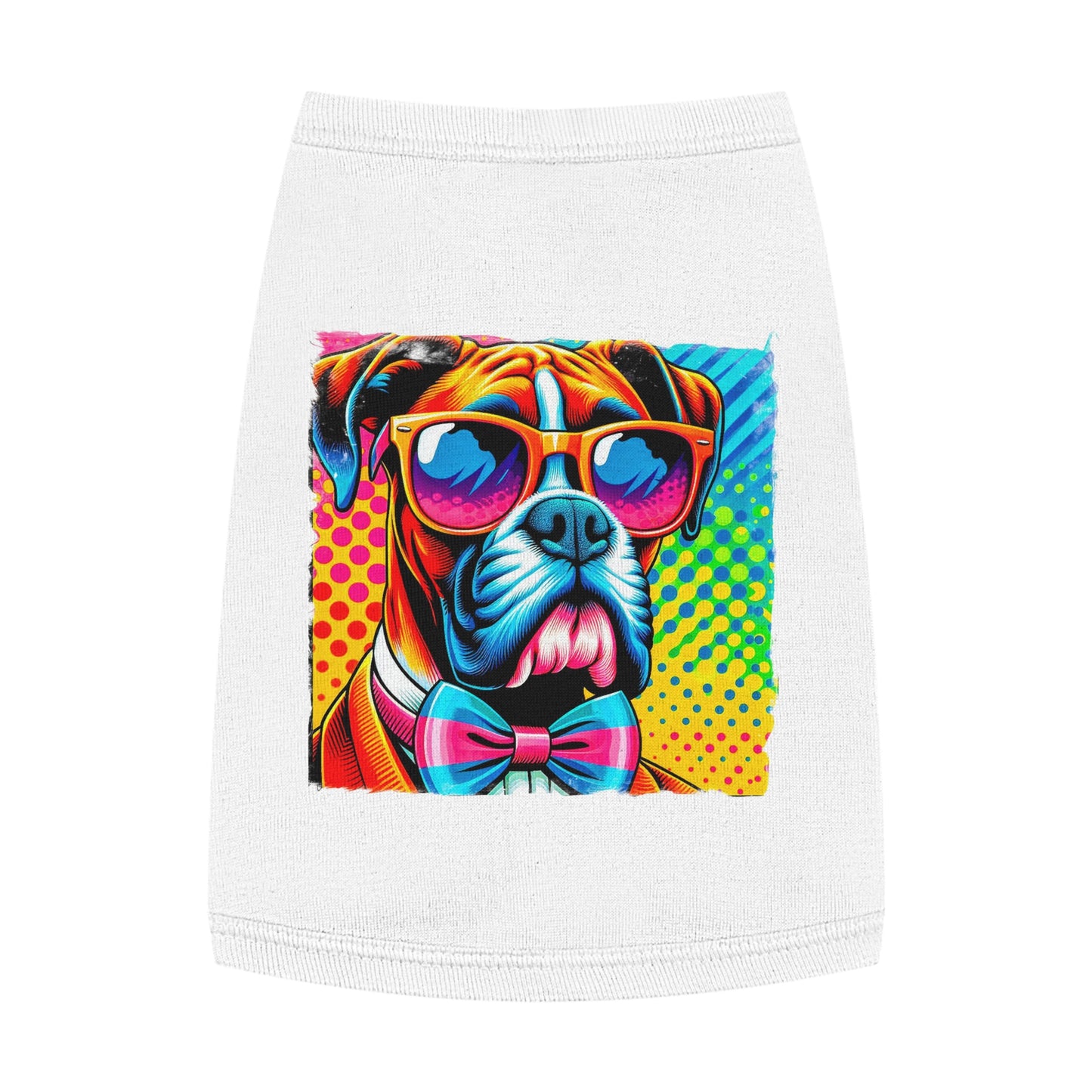 Pet Tank Top Boxer Pop Art Pets Printify   