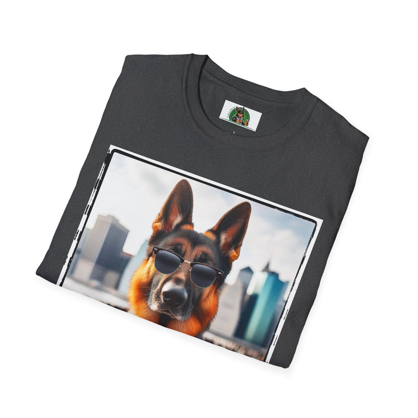 German Shepherd suit and tie shirt T-Shirt Printify