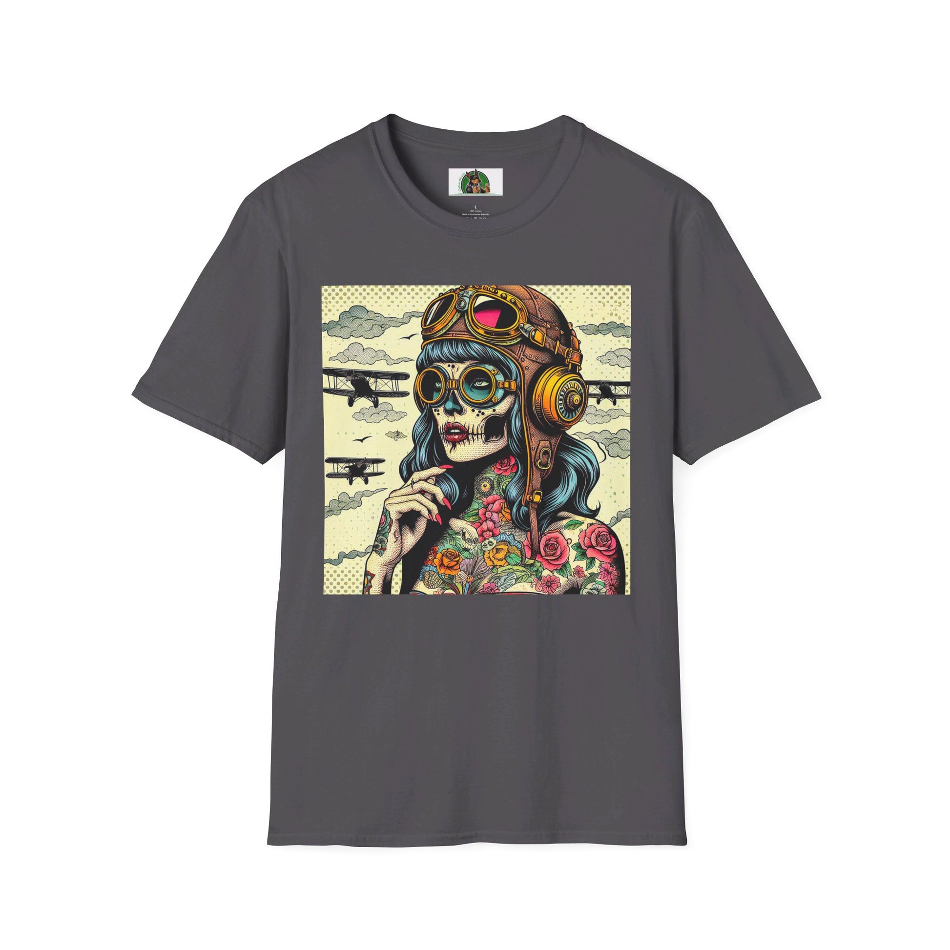 Zombie Girl T-Shirt Printify S Charcoal 