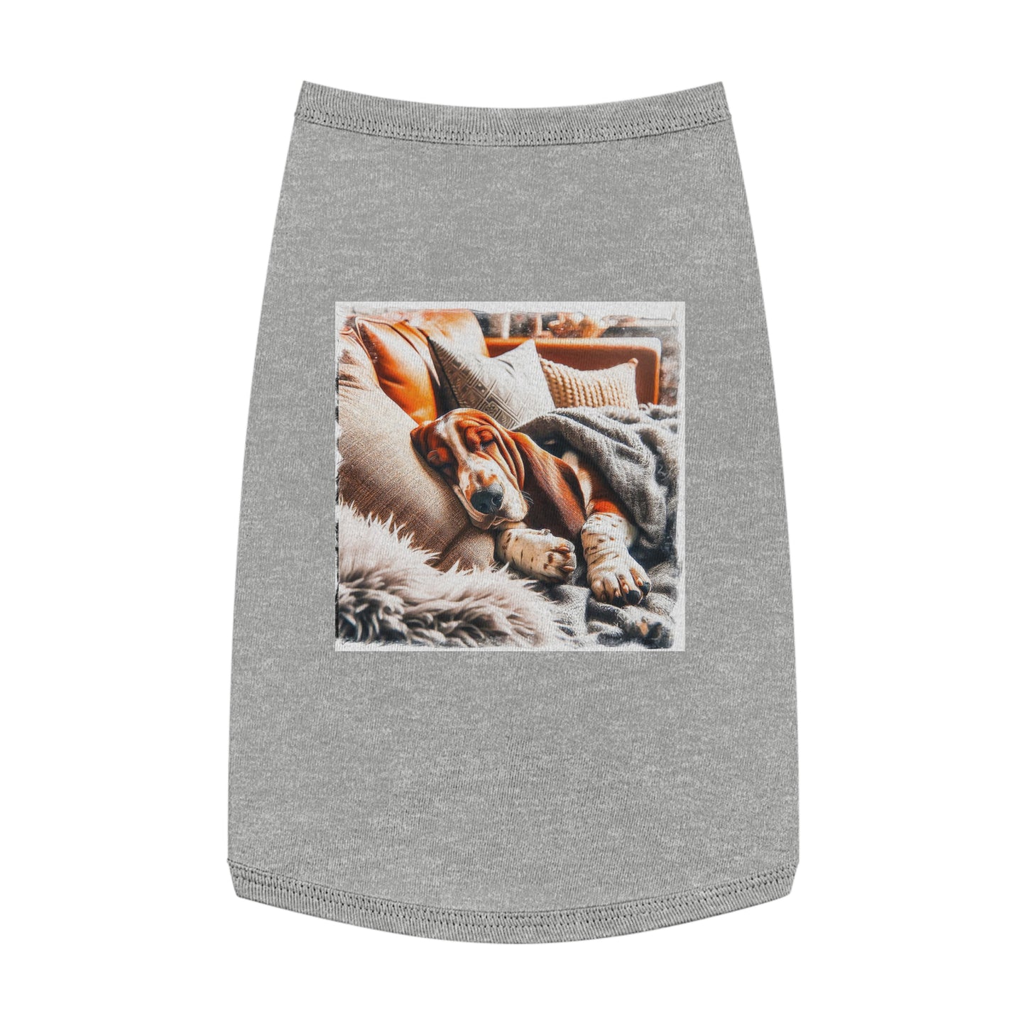 Pet Tank Top Basset Hound Pets Printify L Heather