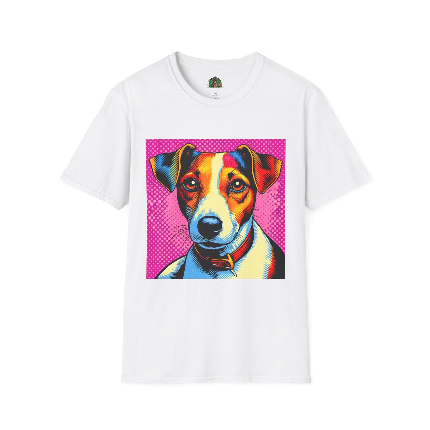 Jack Russell Pink Pop Art T-Shirt Printify S White