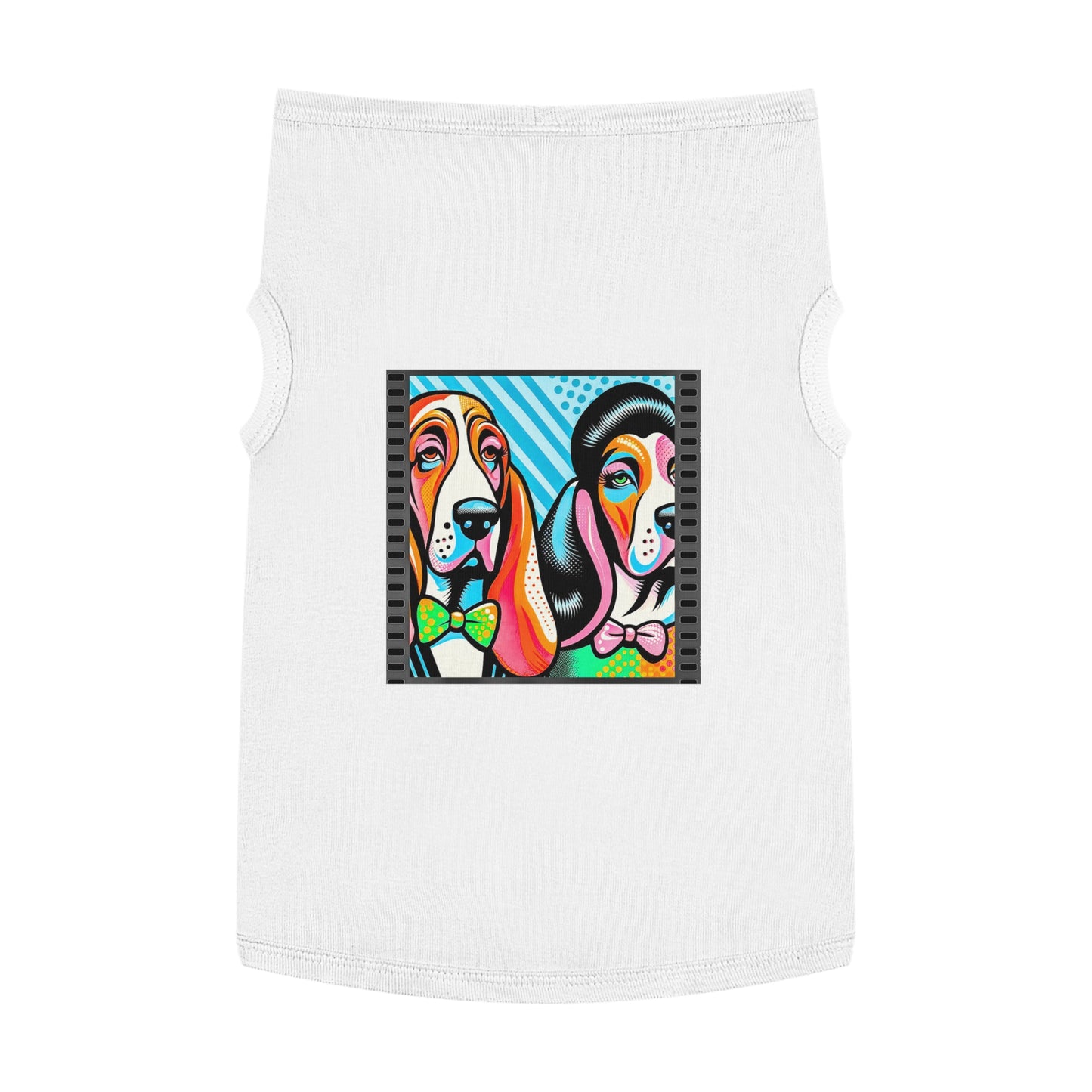 Pet Tank Top Basset Hound Pets Printify XL White