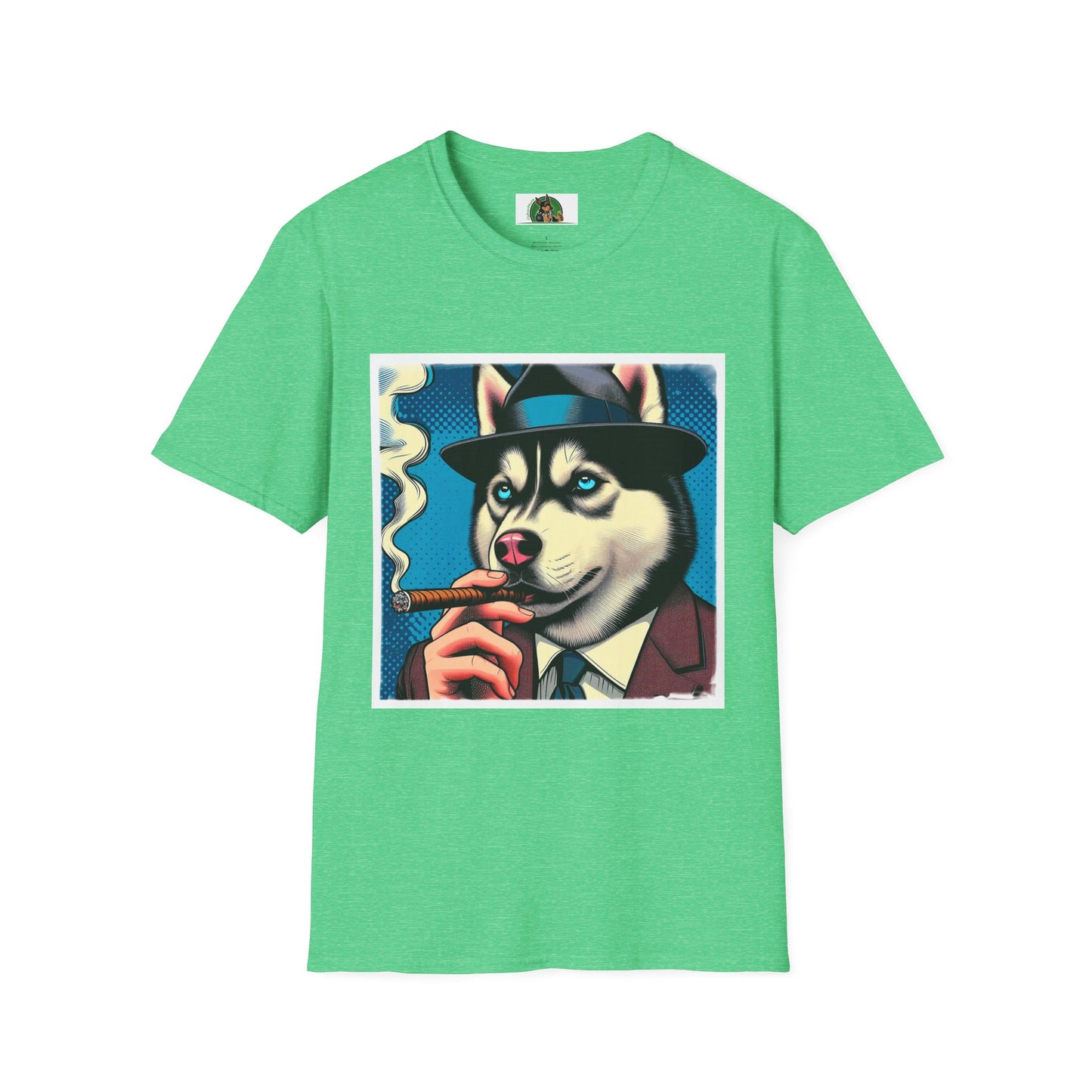 Husky T-Shirt Printify S Heather Irish Green 