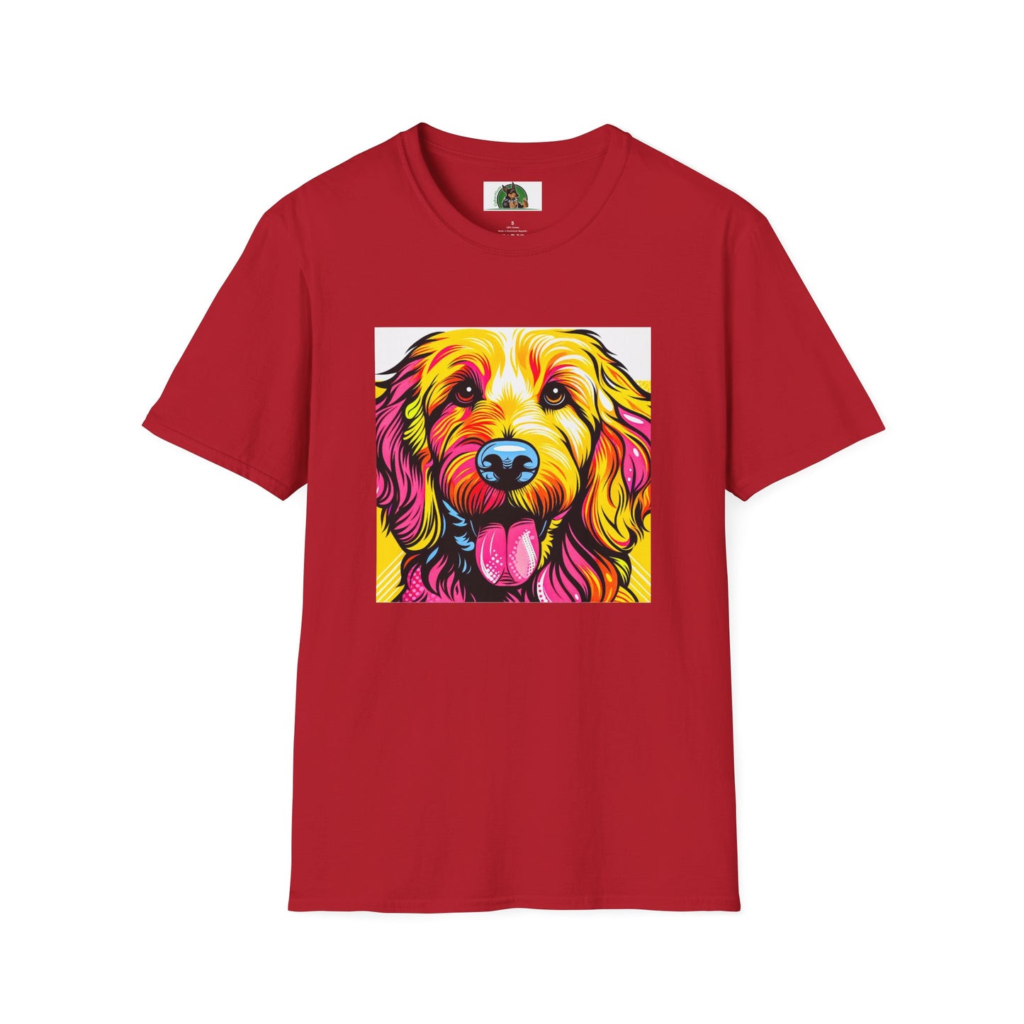 Golden Doodle T-Shirt Printify S Cherry Red