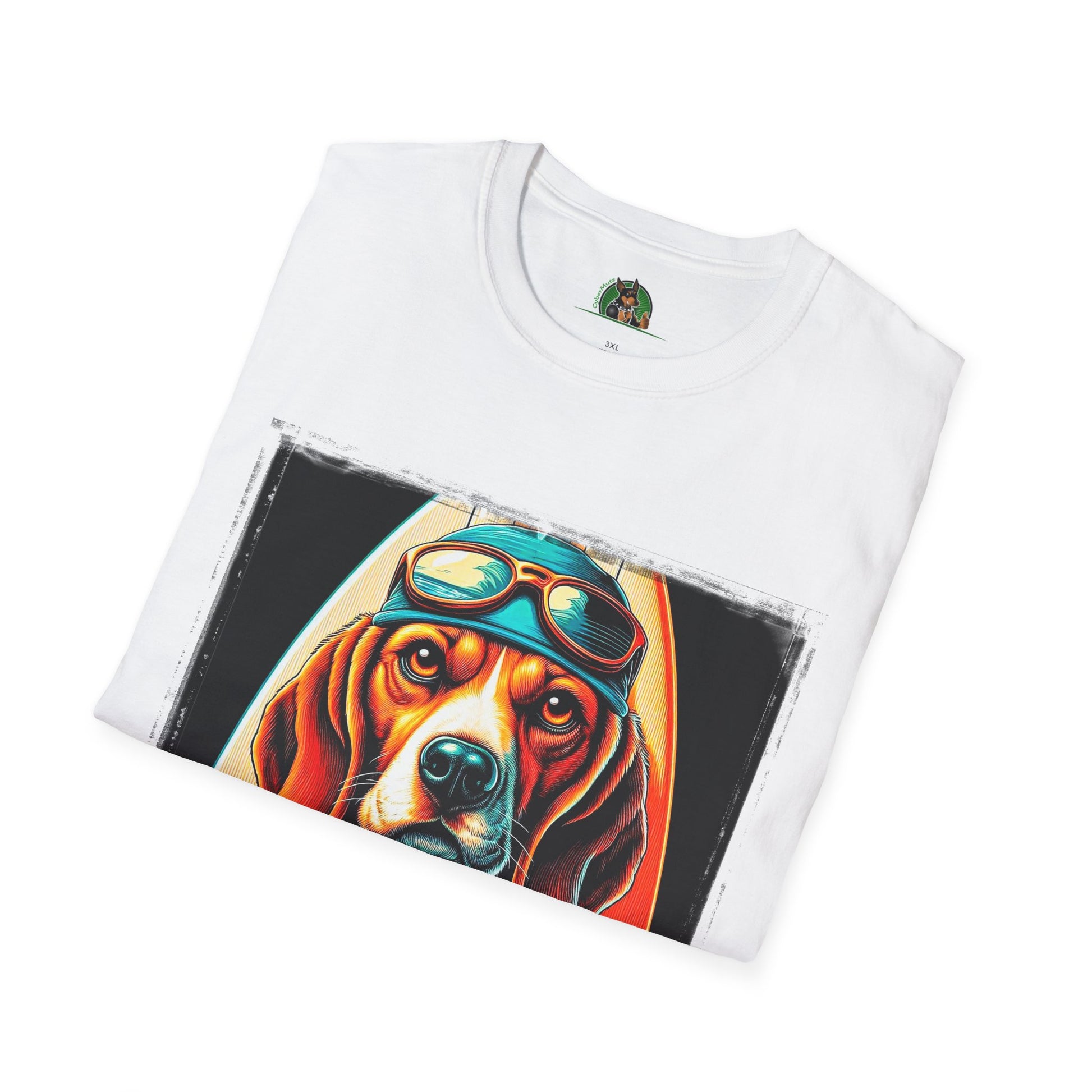 Beagle Muscle Surfer Dog T-Shirt Printify   