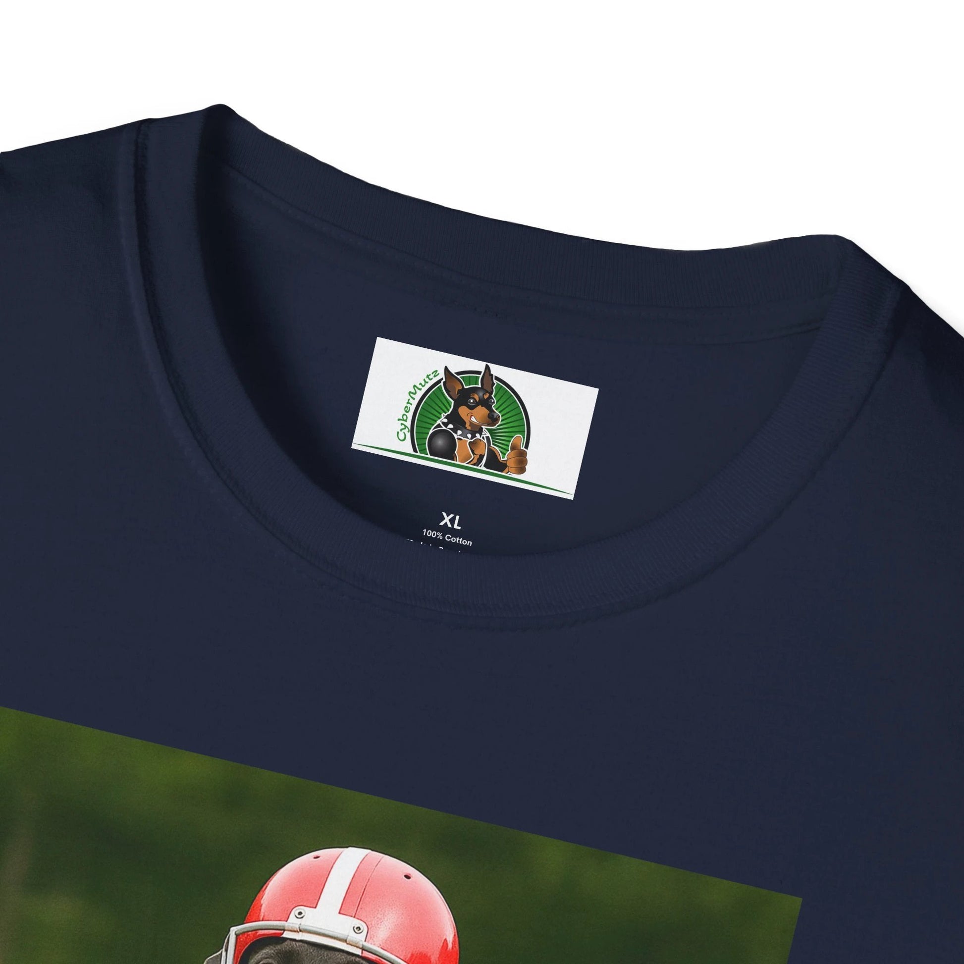 Great Dane Playing Football T-Shirt — Sports Dog Tee T-Shirt Printify