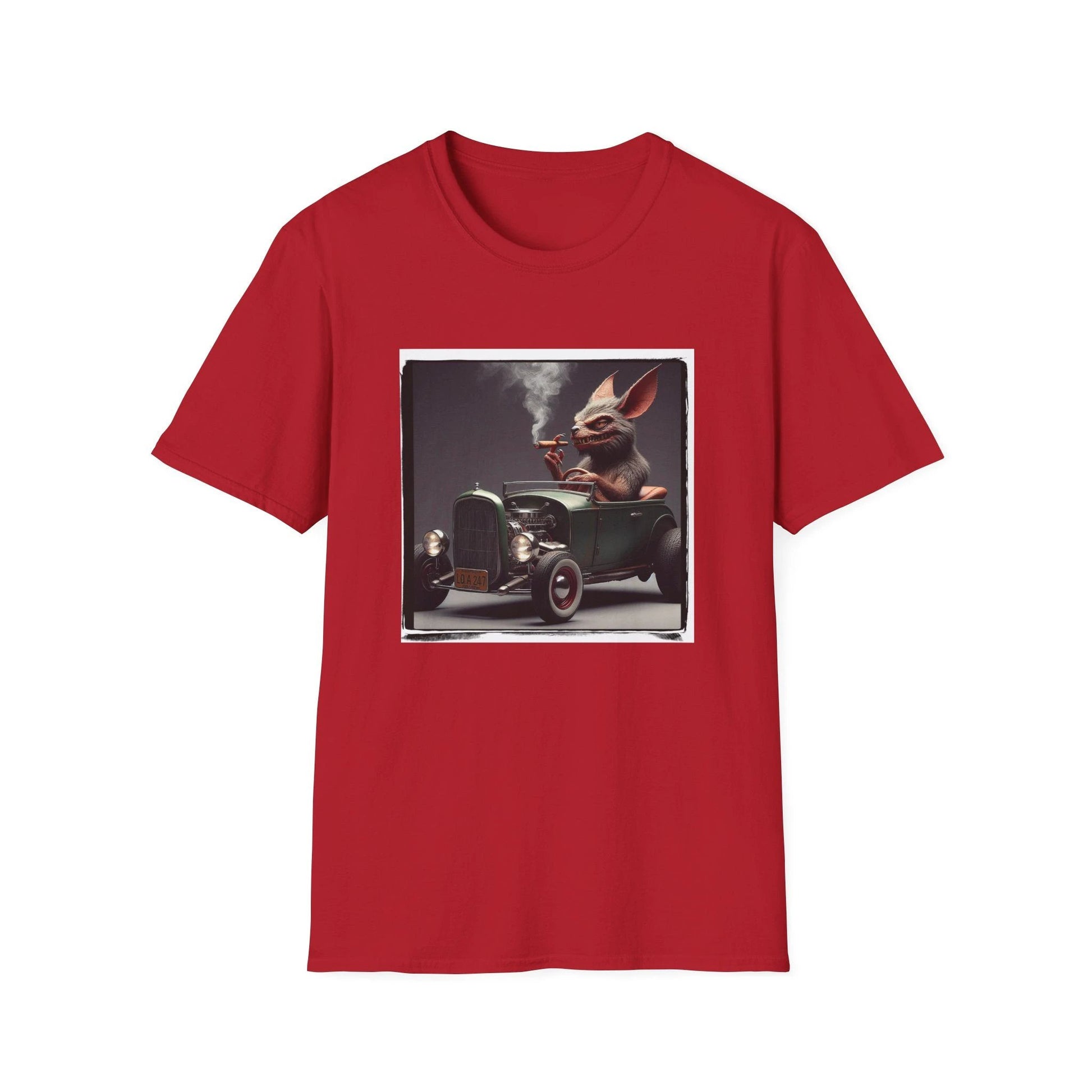 Chupacabra Smoking T Shirt Graphic Tee For Halloween Horror Fans And Collectors Forever T-Shirt Printify S Cherry Red