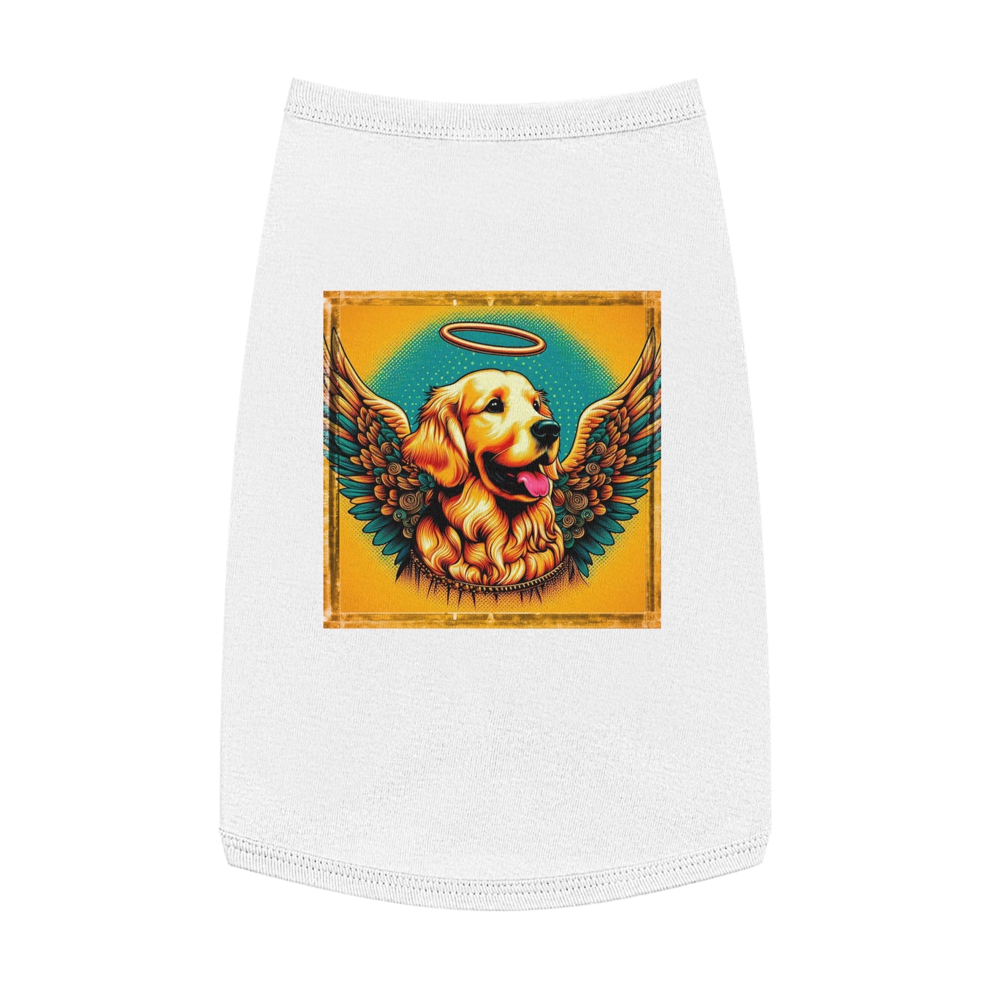 Golden Retriever pet tank top Pets Printify L White 