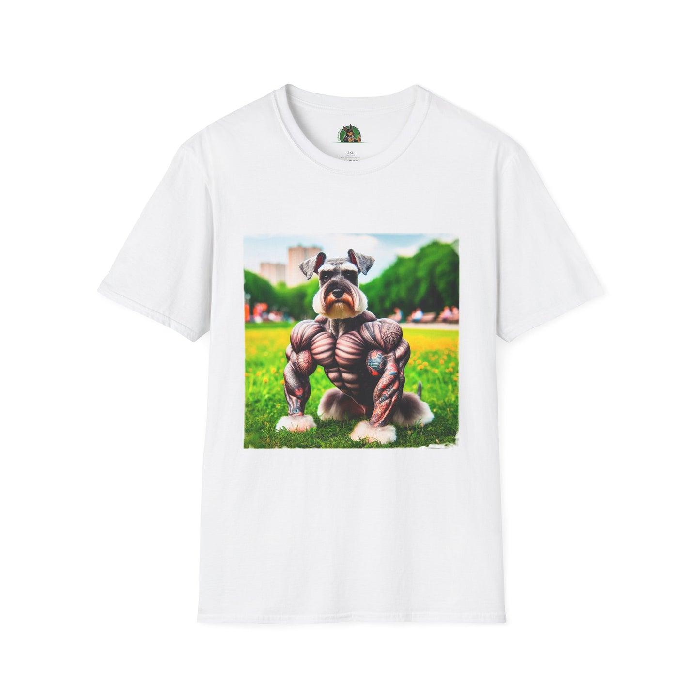 Schnauzer T-Shirt with Miniature Schnauzer Design T-Shirt Printify XS White 