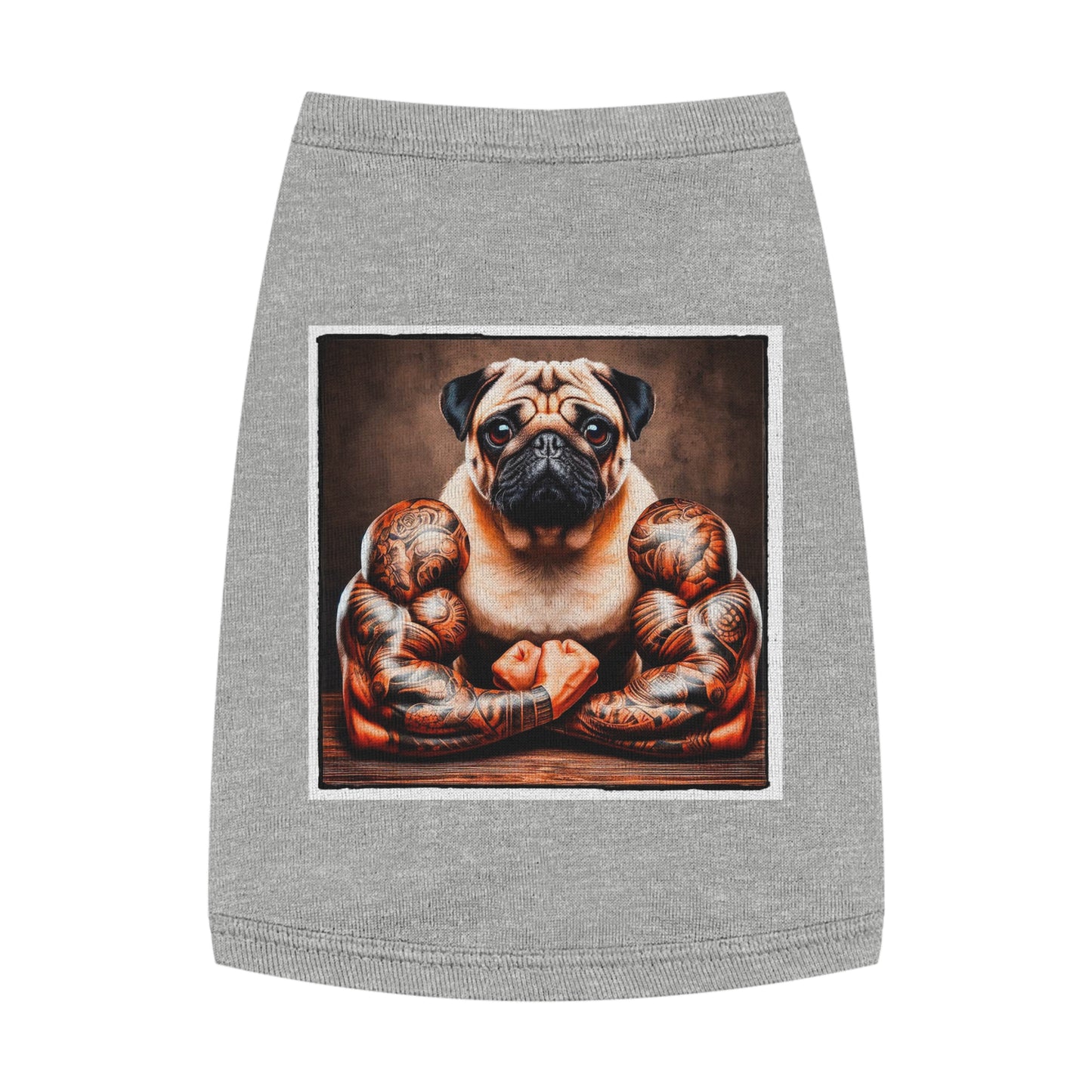 Pet Tank Top Pug Pets Printify M Heather 