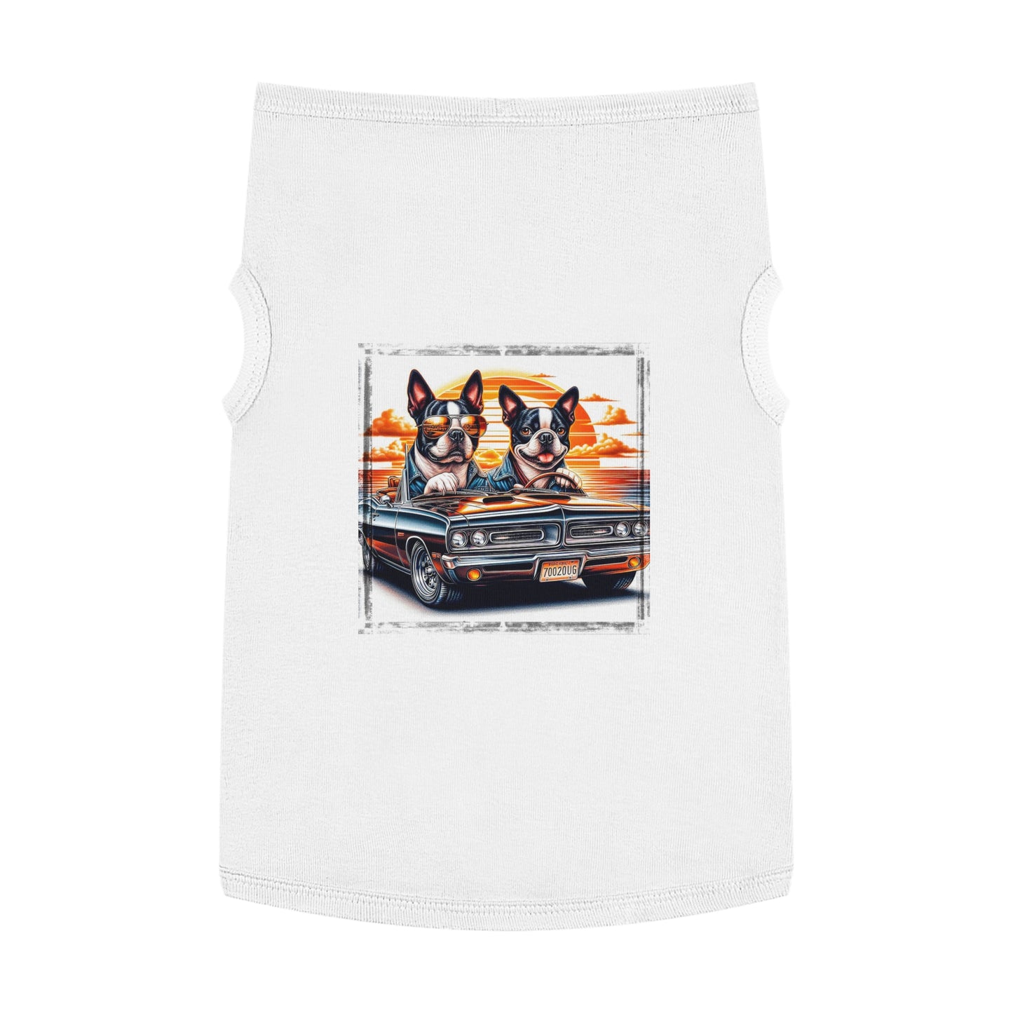 Wacky Pet Tank Top Boston Terrier Pets Printify XL White 