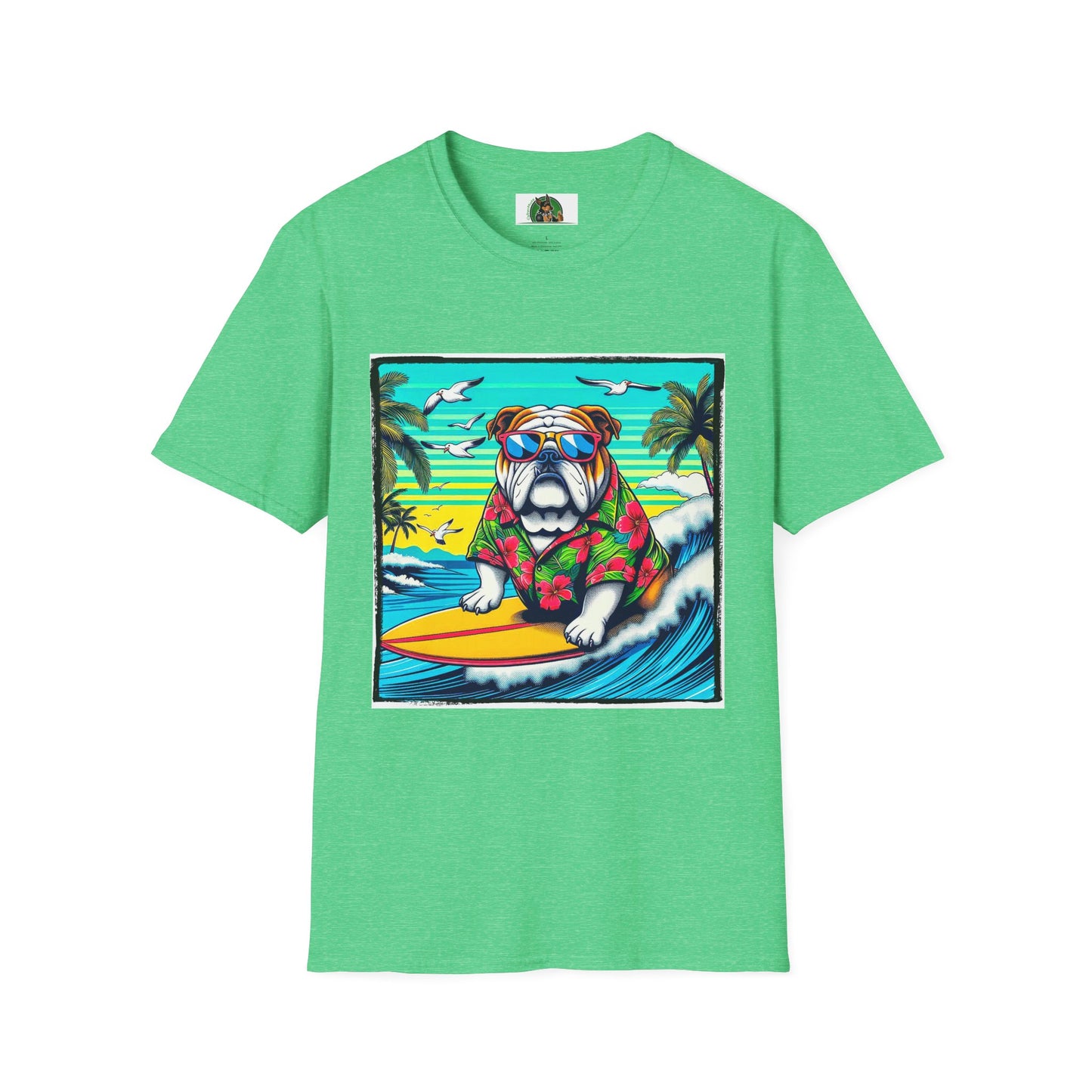 Bulldog T-Shirt Printify S Heather Irish Green