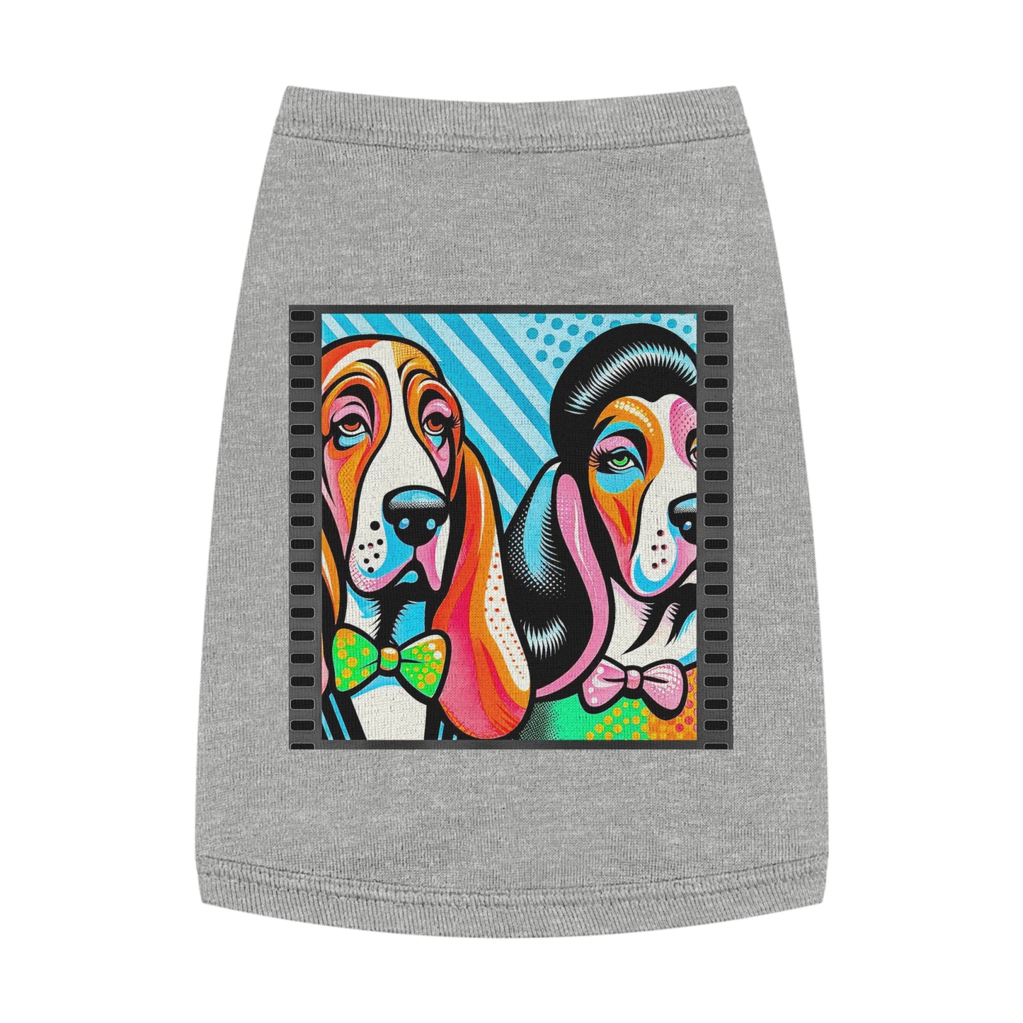 Pet Tank Top Basset Hound Pets Printify M Heather