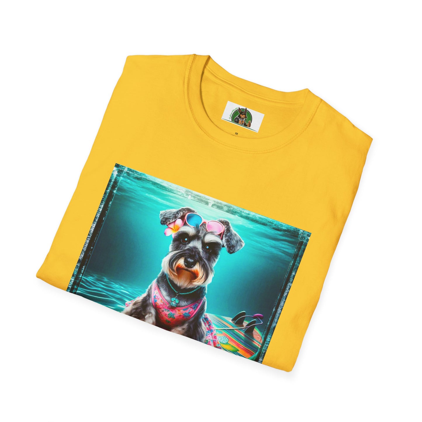 Schnauzer T-Shirt with Miniature Schnauzer Design