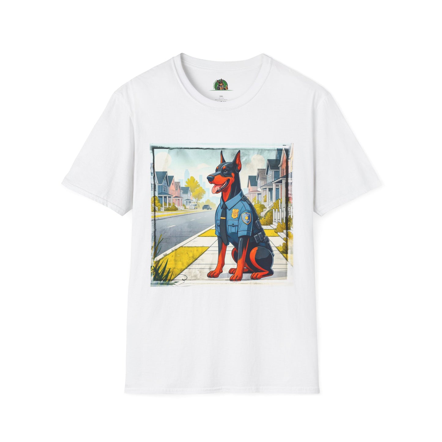 Doberman T-Shirt Printify XS White