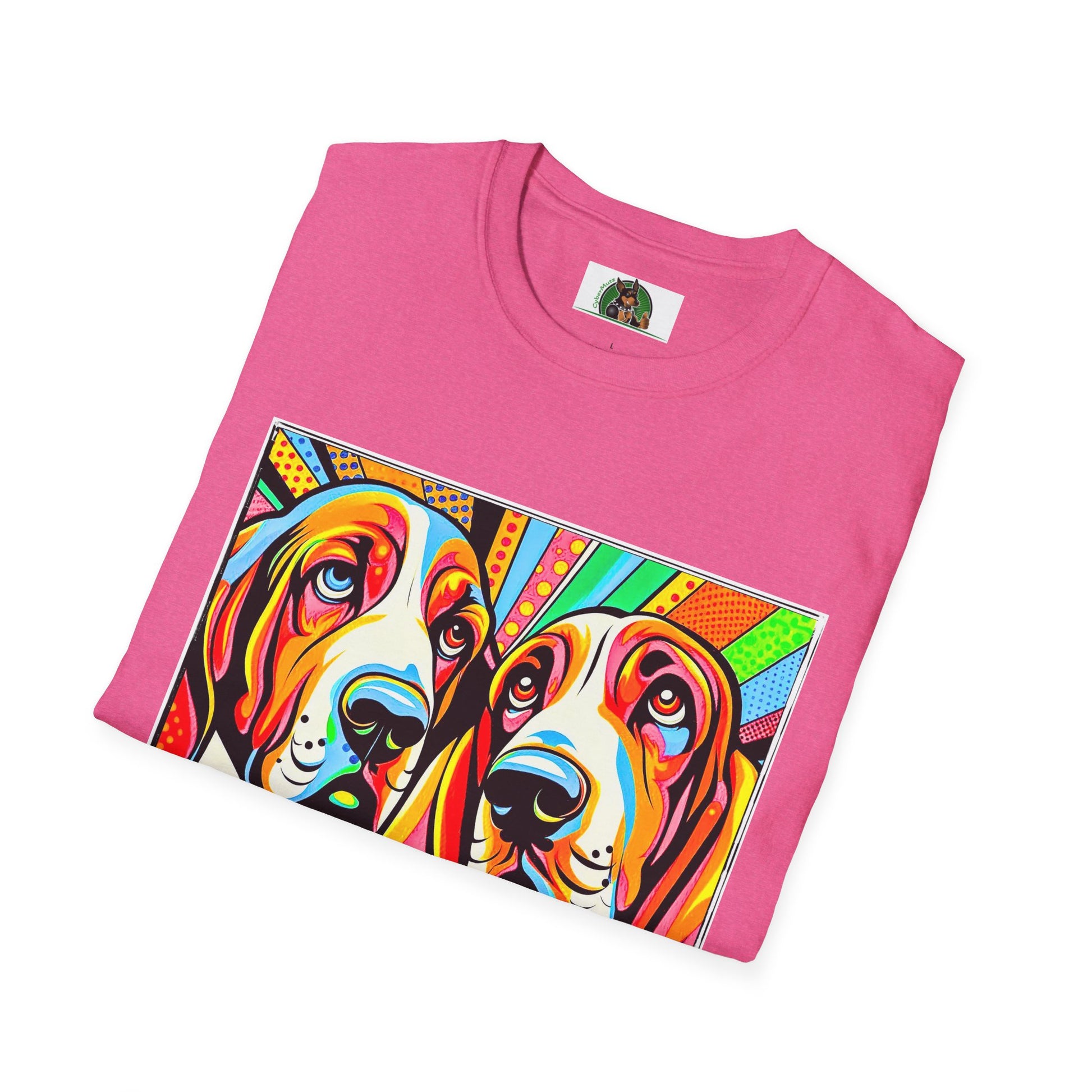 Basset Hound Boys Pop Art Pic T-Shirt Printify   