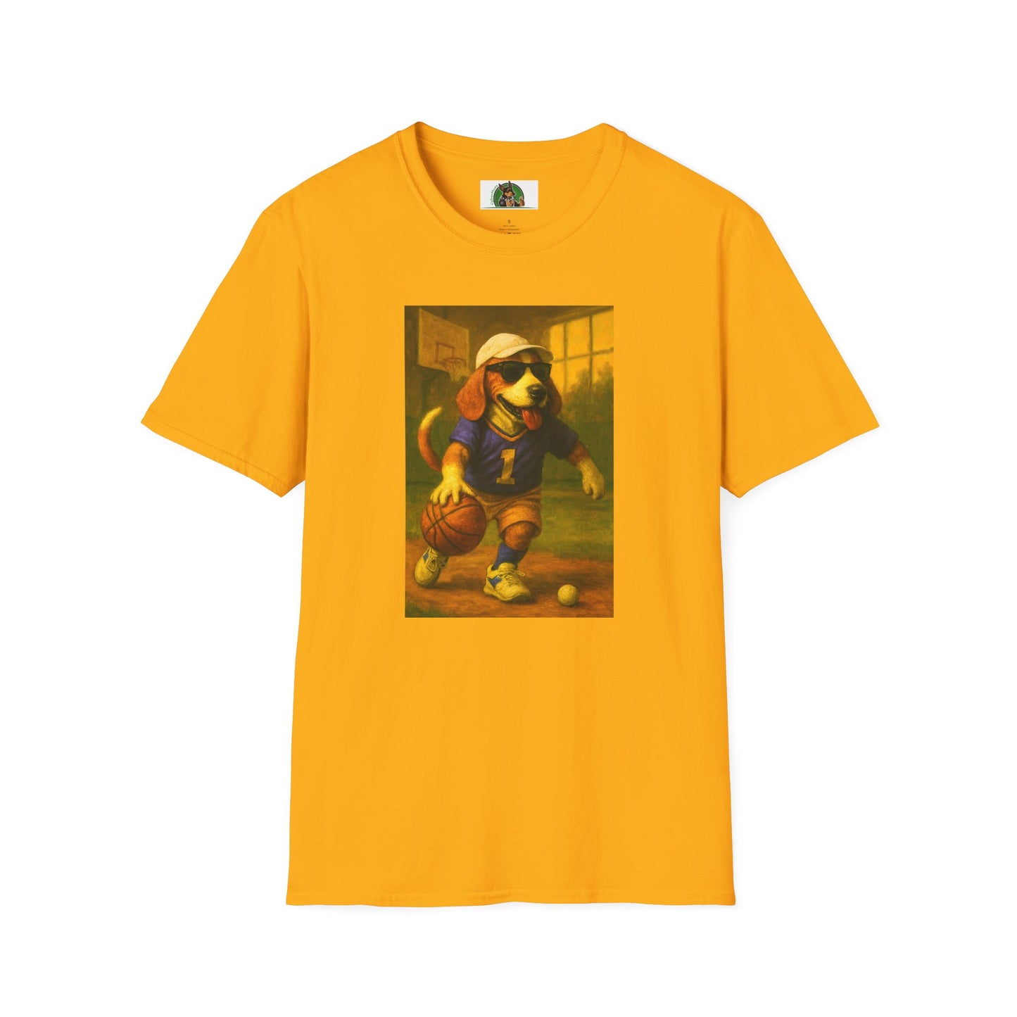 Sports Beagle T-Shirt Basketball T-Shirt Printify Gold S