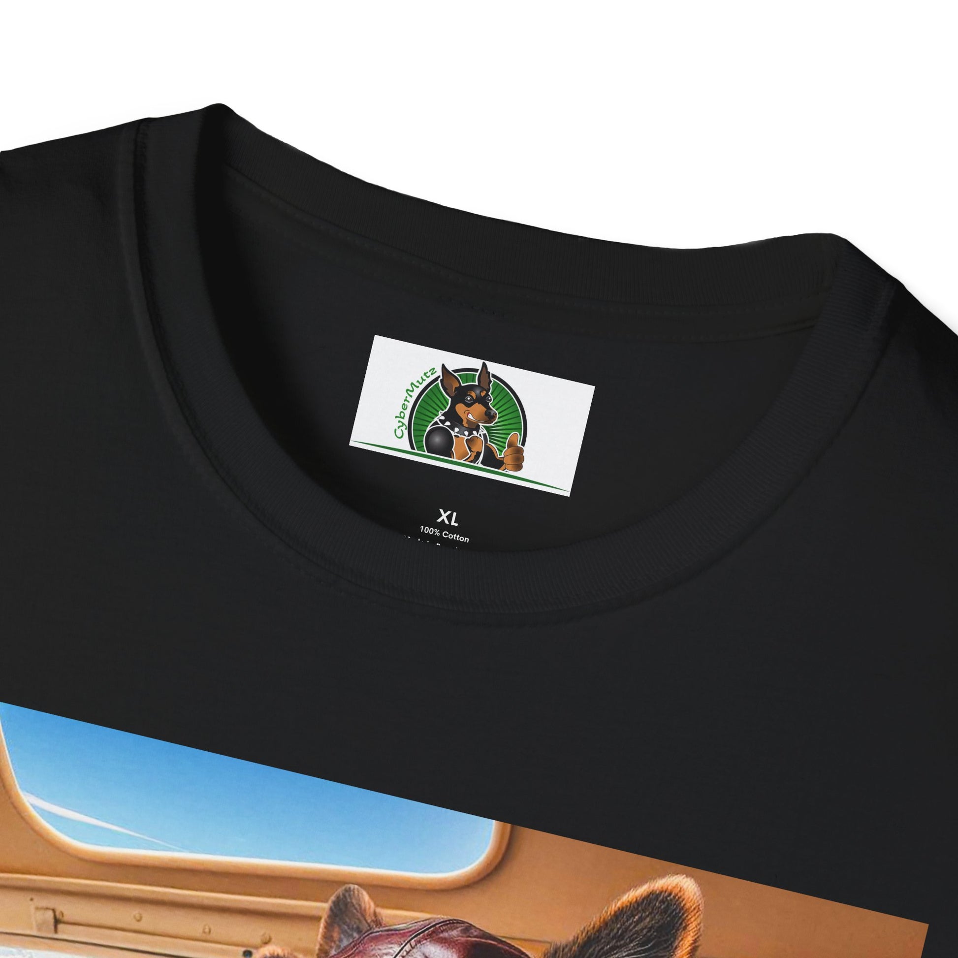 German Shepherd airline pilot T-Shirt Printify