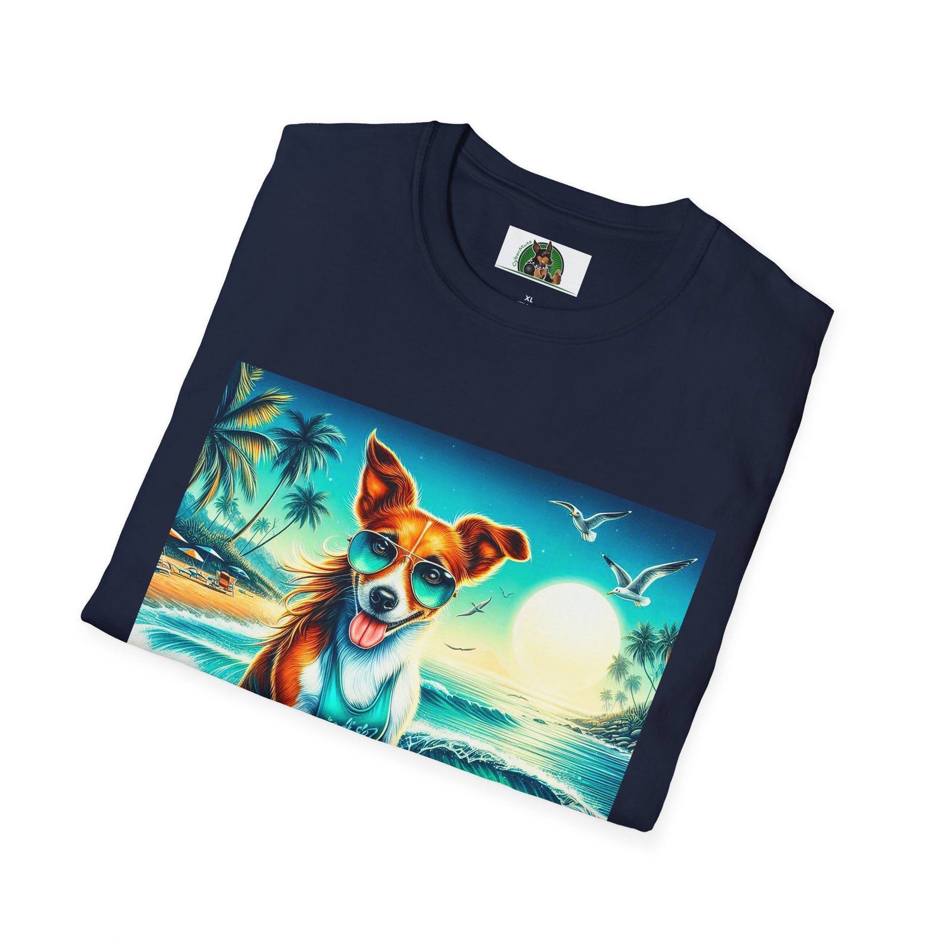 Jack Russell Surfer W/Shades T-Shirt Printify