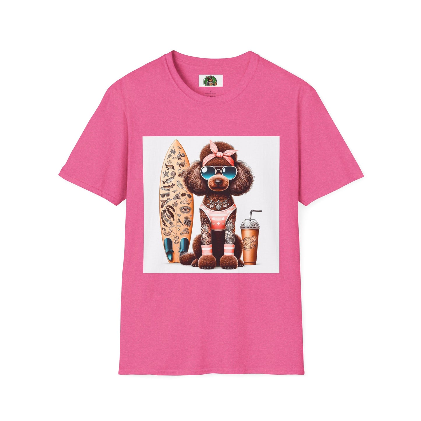 Poodle T-Shirt Printify S Heather Heliconia