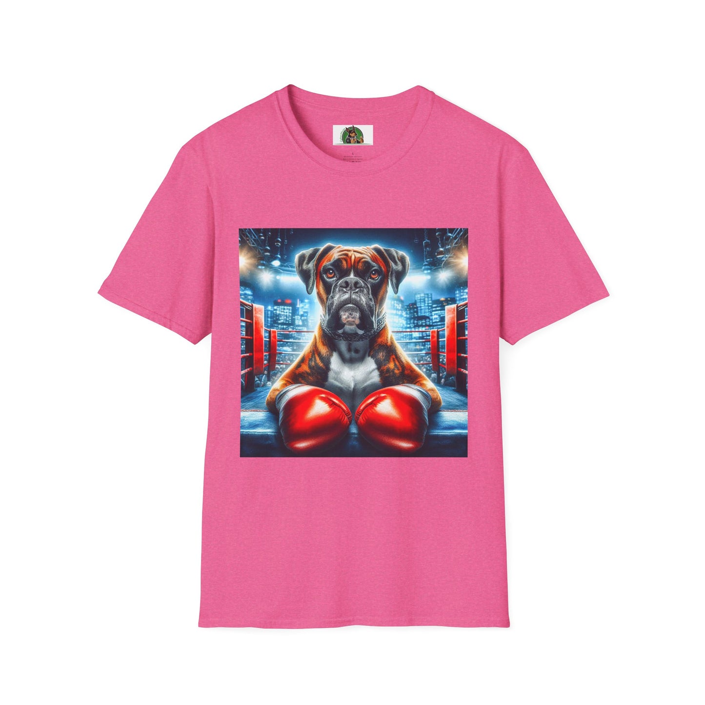 Boxing Boxer Dog Shirt T-Shirt Printify S Heather Heliconia 