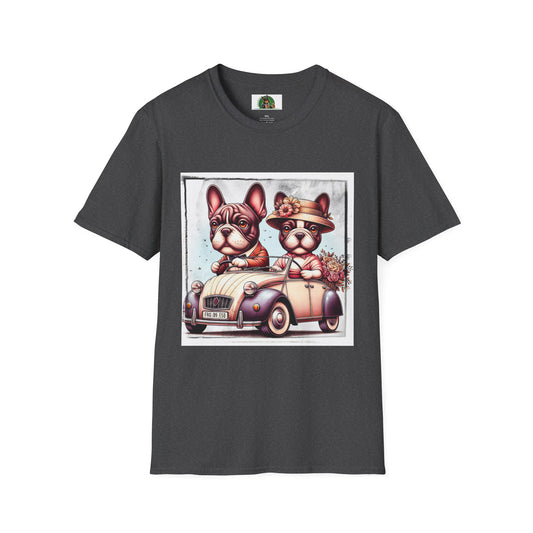 Wacky French Bulldog T-Shirt Printify XS Dark Heather 