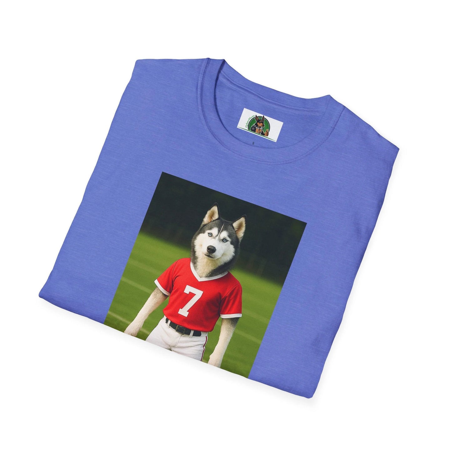 Husky Soccer T-Shirt — Sports Dog Playing Soccer Tee