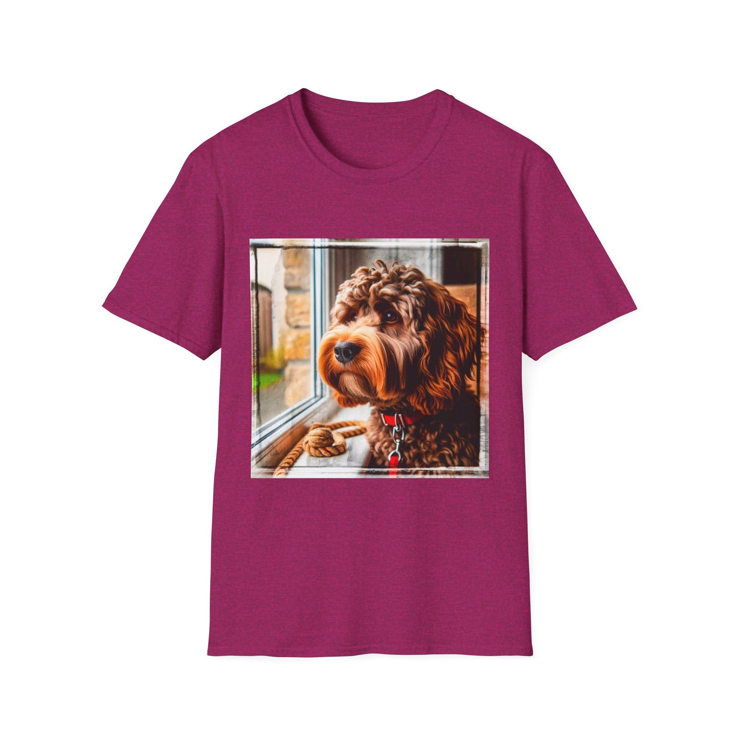 CockerPoo people watching t shirt T-Shirt Printify S Antique Heliconia