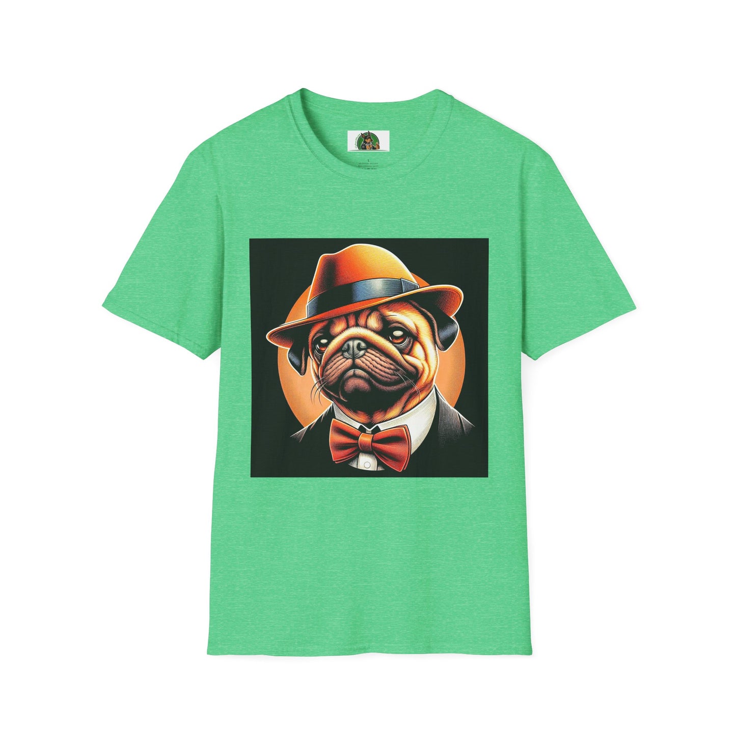 Pugs T-Shirt Printify S Heather Irish Green 